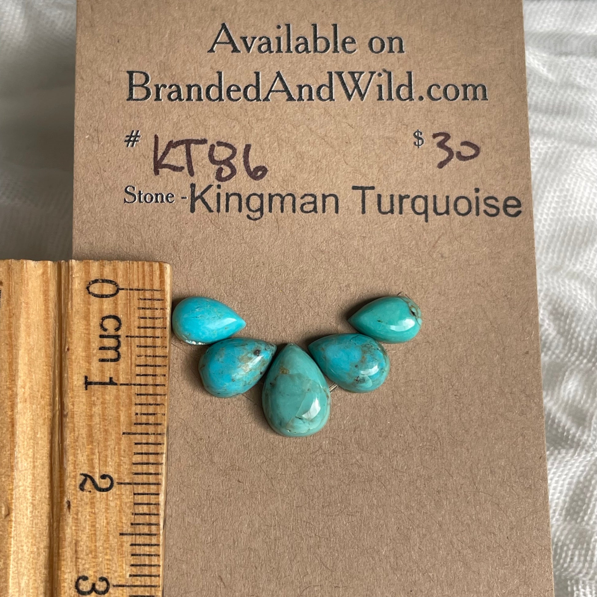 Kingman Turquoise Cabochon - KT86 2F4615FF-C199-4B81-84A1-9B5EE569BE4E Brandedandwild.com
