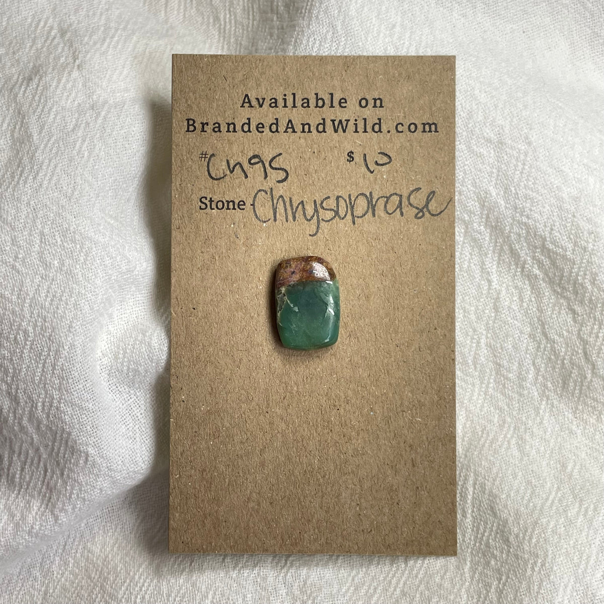 Chrysoprase Cabochon - CH95 2F5F9656-7F2A-4E88-A4E7-FB74E7F4F6EE Brandedandwild.com