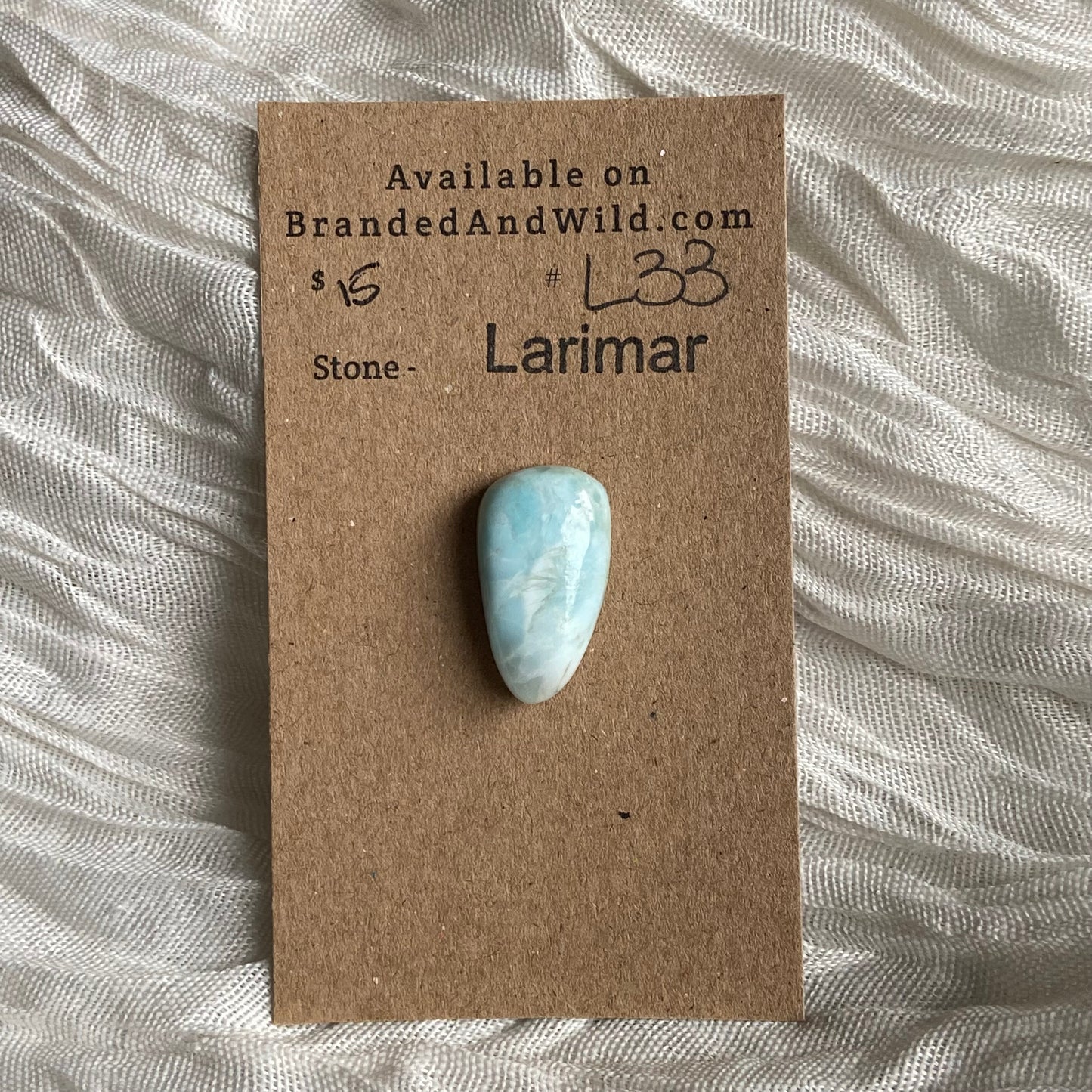 Larimar Cabochon - L33 2F7E24AF-9023-4E9D-B19D-1BECB0F8E0A9 Brandedandwild.com