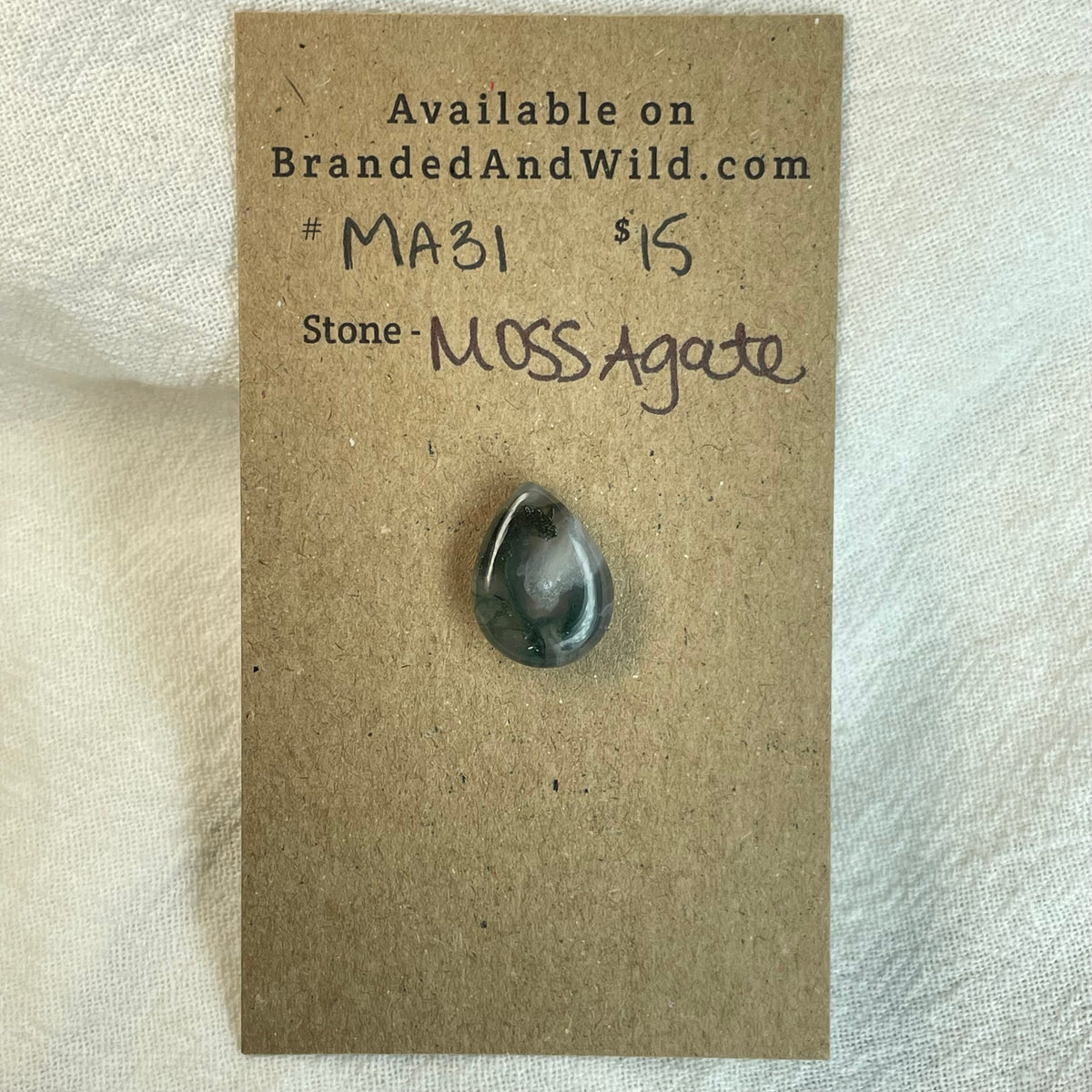 Moss Agate Cabochon - MA31 2FA46AB8-0568-4444-A850-F905994C58A1 Brandedandwild.com