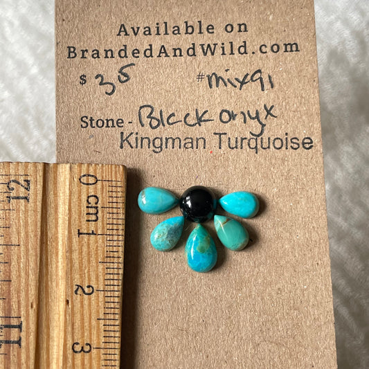 Kingman / Black Onyx Cabochon - Mix91 2FB8D2C3-DE6E-4A2A-A3B7-B16A86DCBFCE Brandedandwild.com