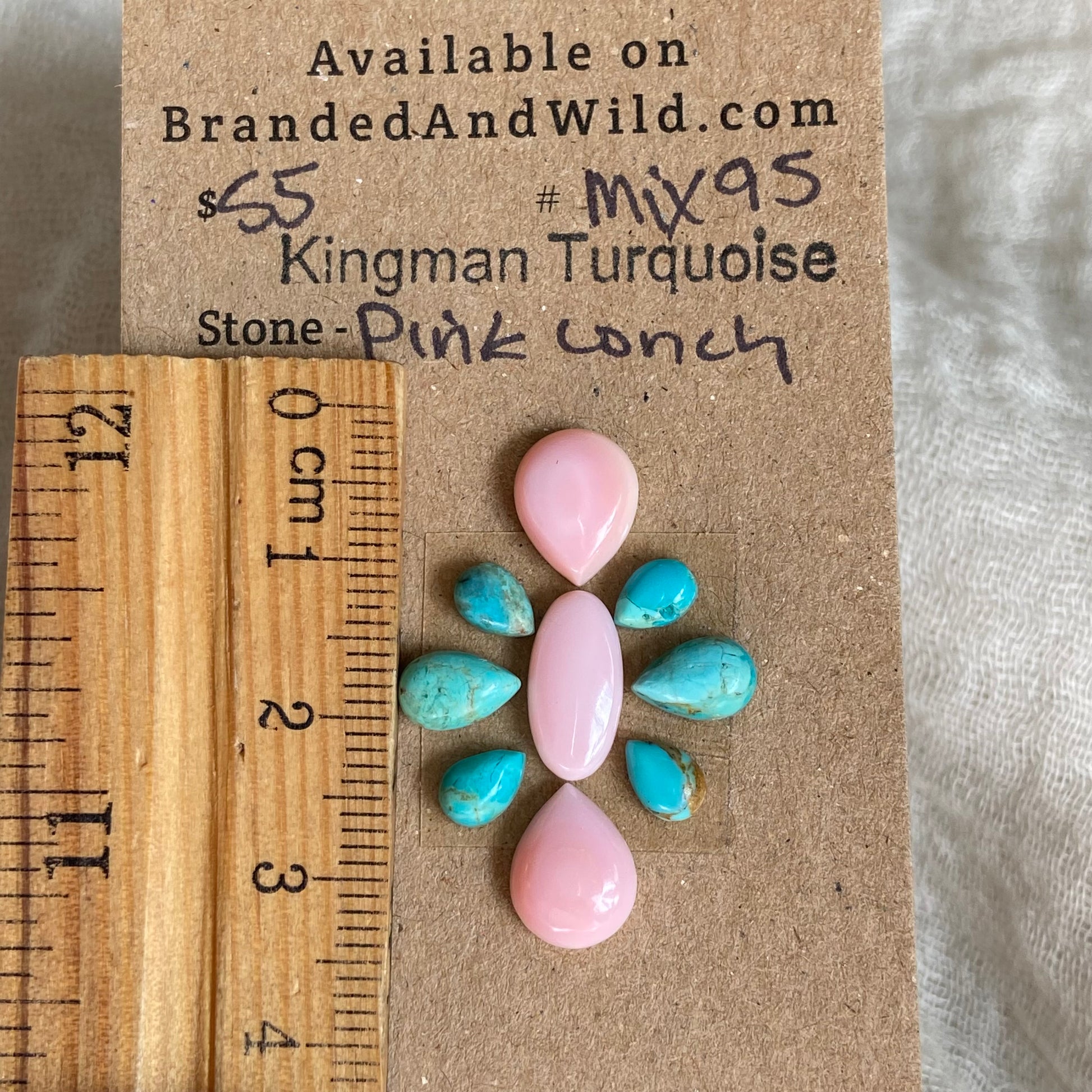 Pink Conch / Kingman Turquoise Cabochon - Mix95 2FC5FE76-F092-46AD-AB8C-B849001DBD8D Brandedandwild.com