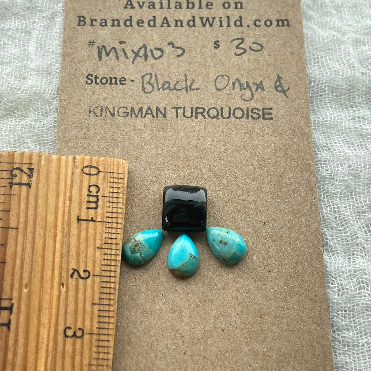 Kingman / Black Onyx Cabochon - Mix103