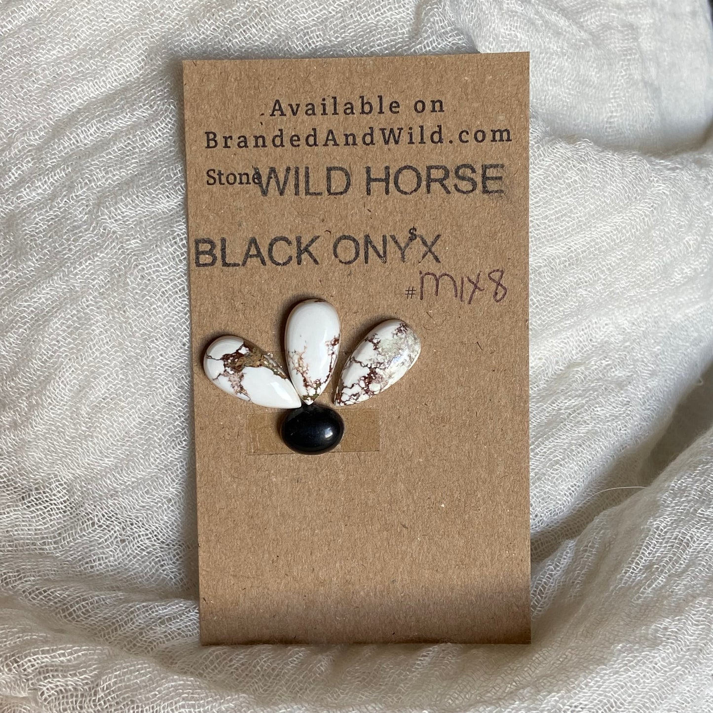 Wild Horse / Black Onyx Cabochon - MIX8