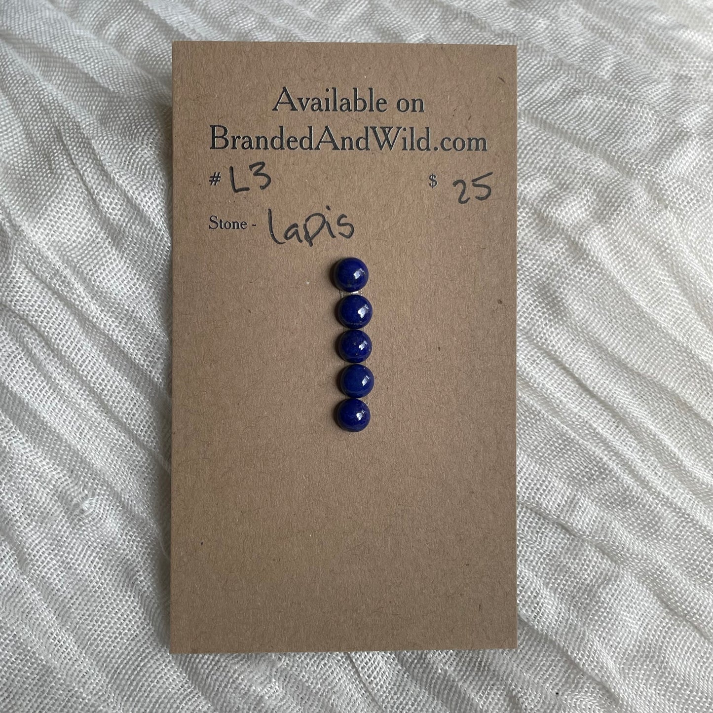 Lapis Cabochon - L3 3005218C-54DD-4285-B3E4-D64DE5D2CA2D Brandedandwild.com