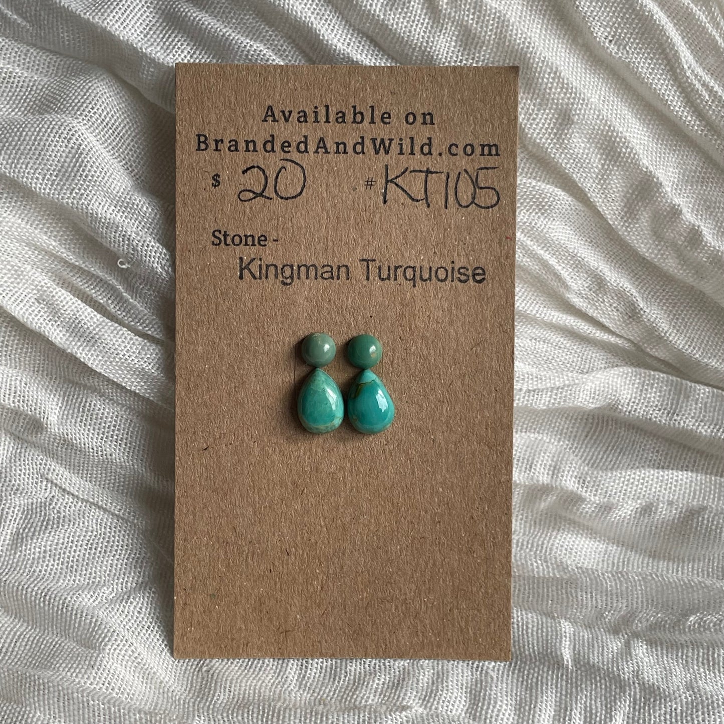 Kingman Turquoise Cabochon - KT105 302C7D70-51CD-4485-AA60-24C32569CD65 Brandedandwild.com