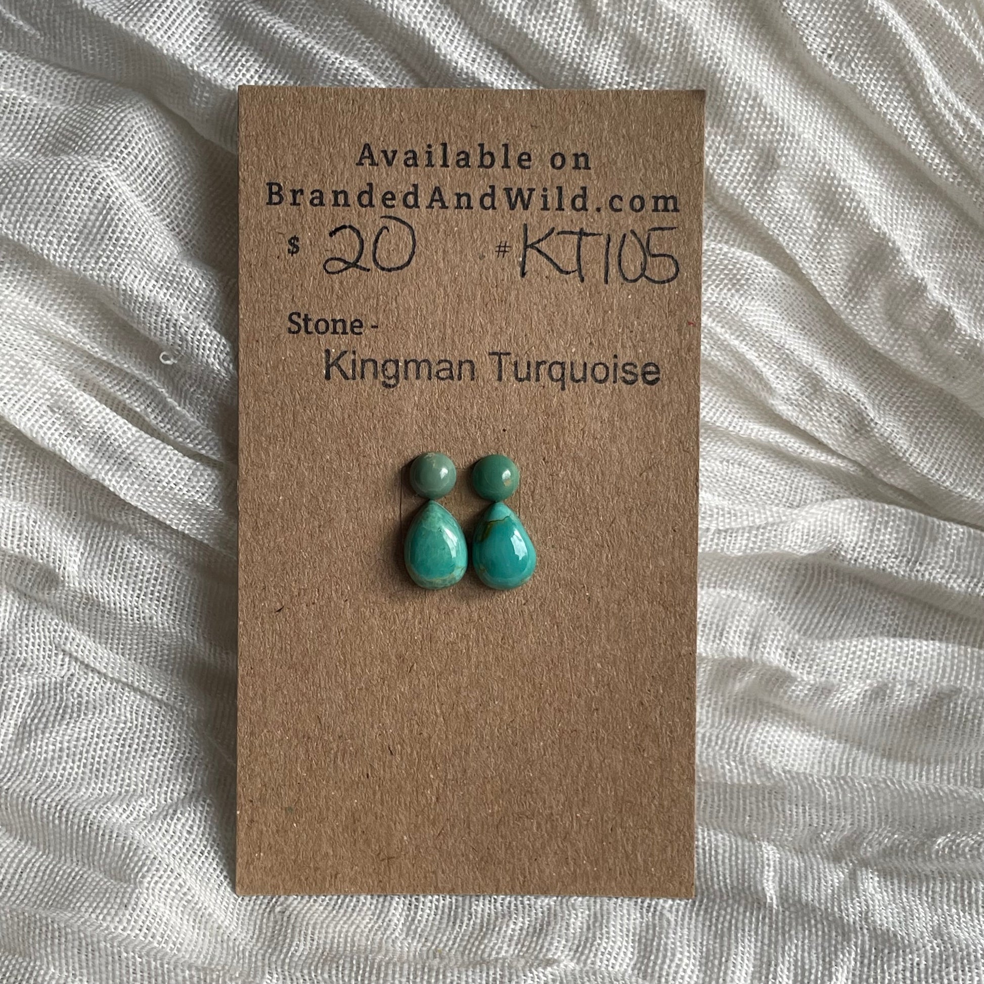 Kingman Turquoise Cabochon - KT105 302C7D70-51CD-4485-AA60-24C32569CD65 Brandedandwild.com