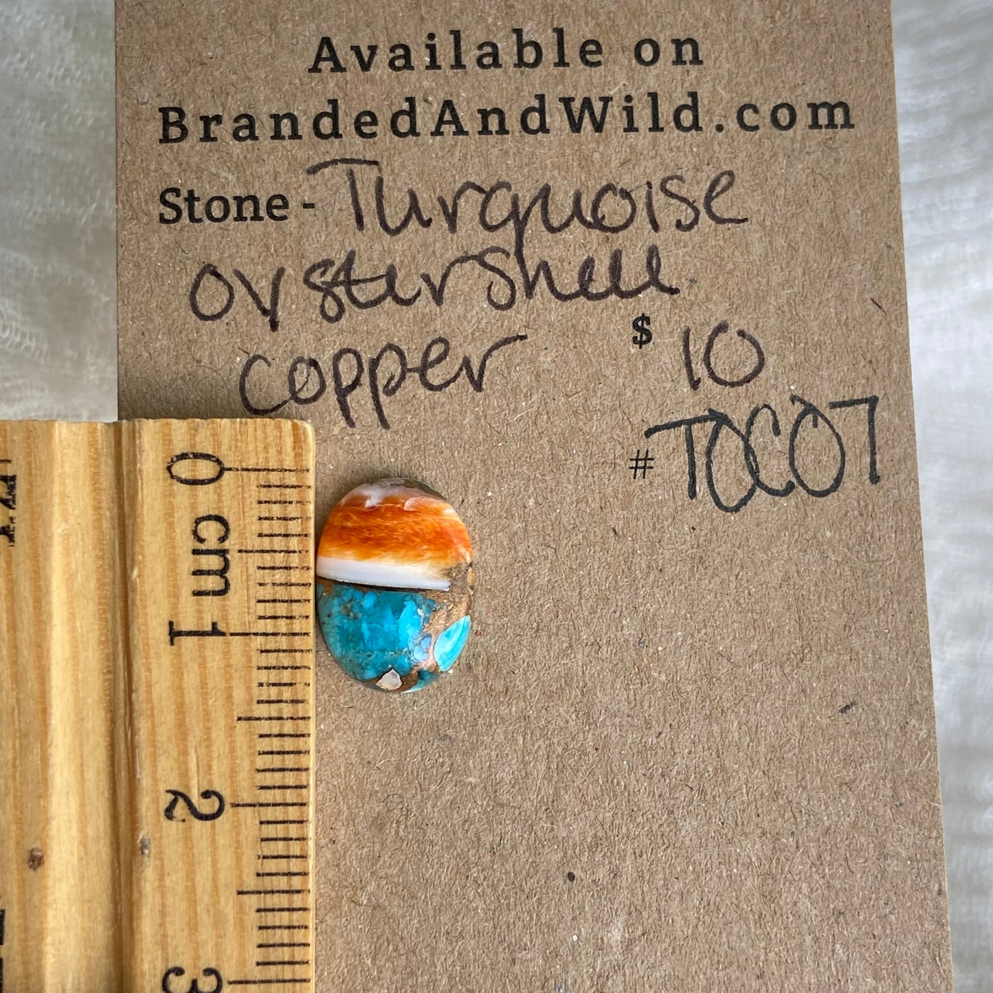 Turquoise, Oystershell, Copper Cabochon - TOC07