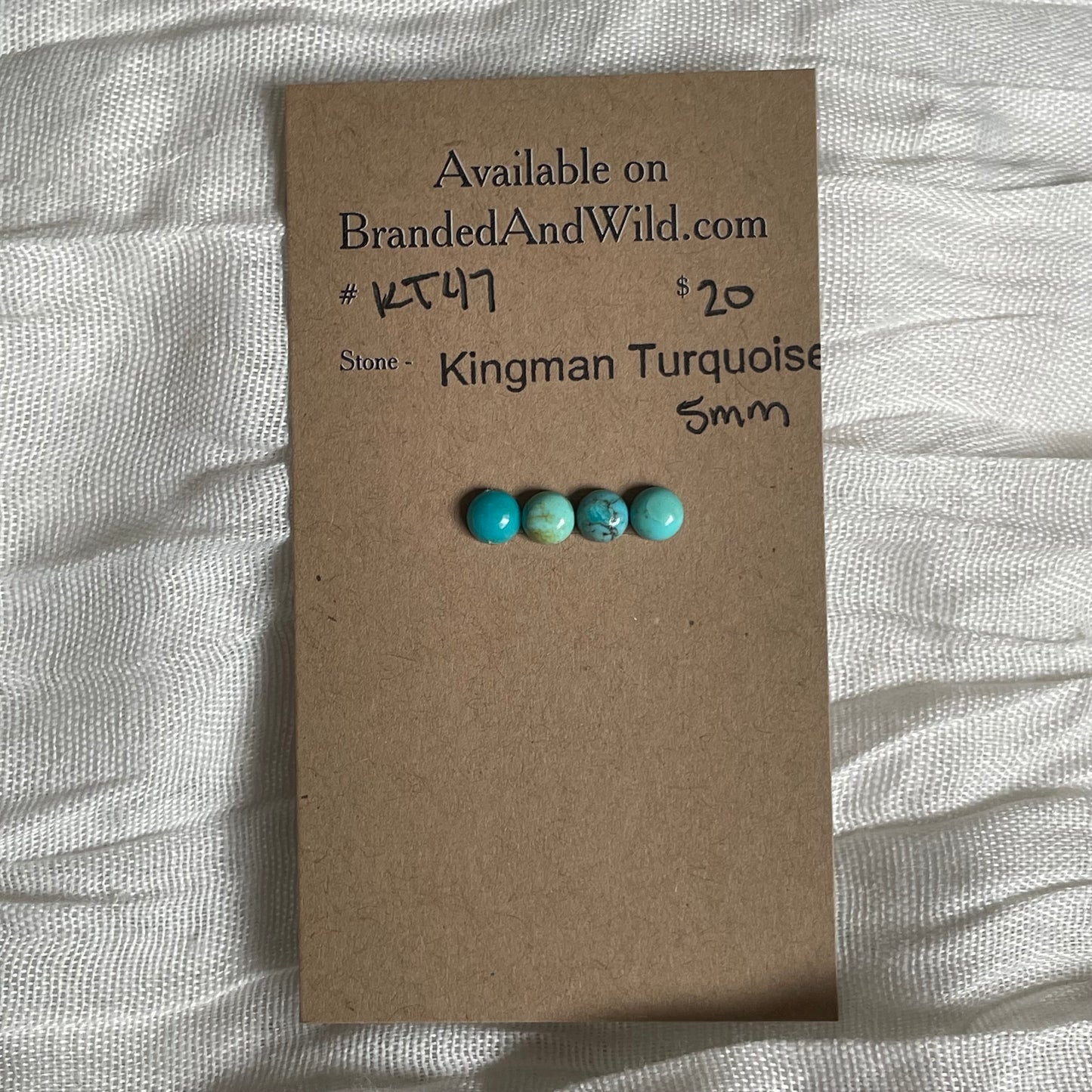 Kingman Turquoise Cabochon - KT47 3073A993-D009-4D79-BF88-1883FEB840F6 Brandedandwild.com