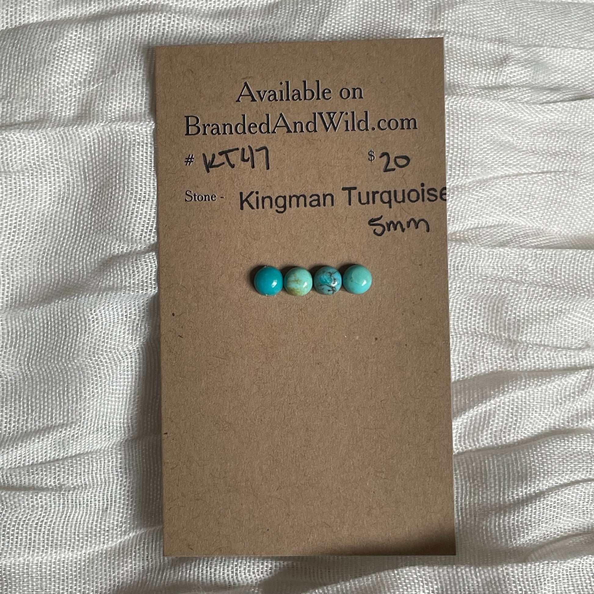 Kingman Turquoise Cabochon - KT47 3073A993-D009-4D79-BF88-1883FEB840F6 Brandedandwild.com