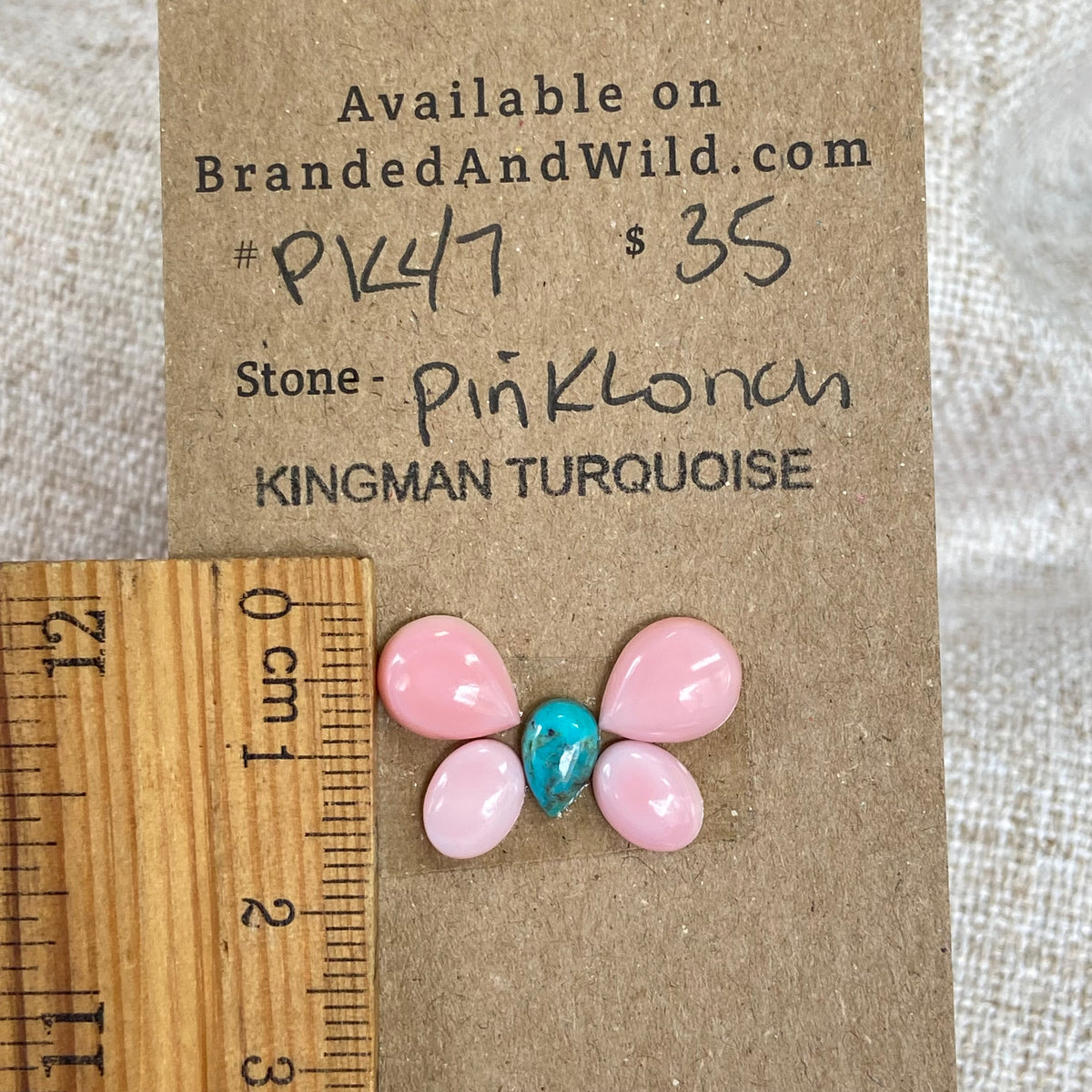 Pink Conch / Kingman Cabochon - PK47 307E2FB4-CD38-4783-B835-138540D703DC Brandedandwild.com