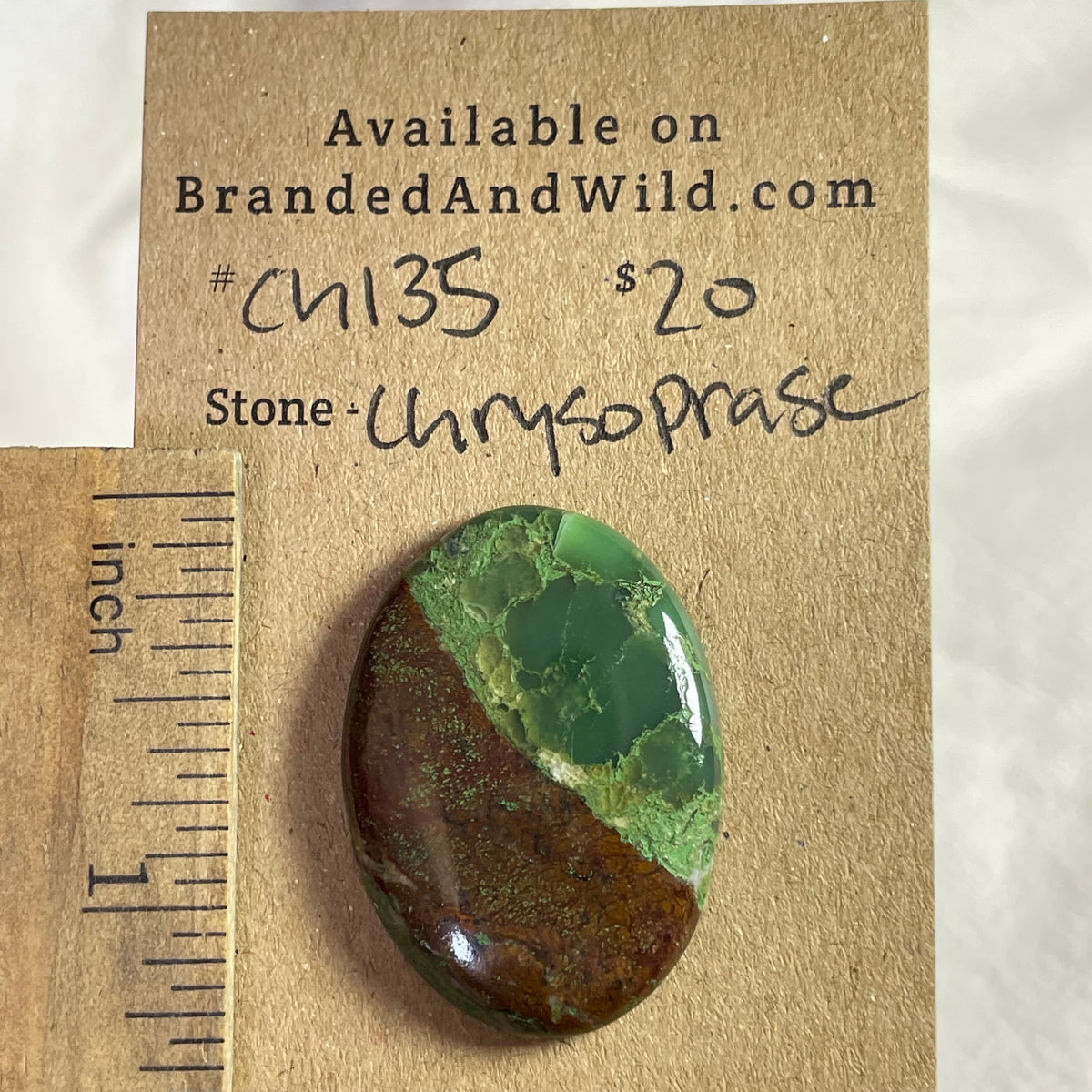 Chrysoprase Cabochon - CH135 308C7CF7-B3F2-49AA-88CB-18D0330D8D1E Brandedandwild.com