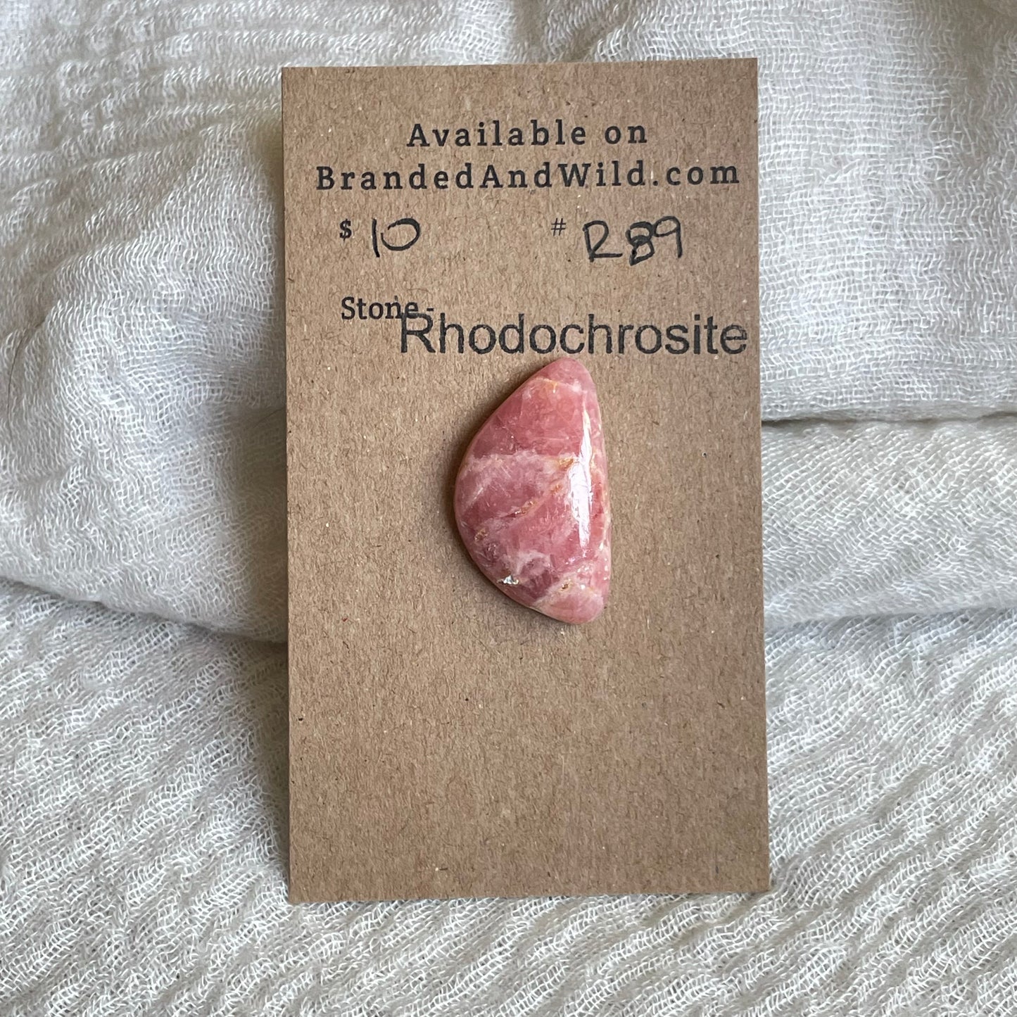 Rhodochrosite Cabochon - R89 30D3762A-C376-499F-876C-C8F43FA07739 Brandedandwild.com