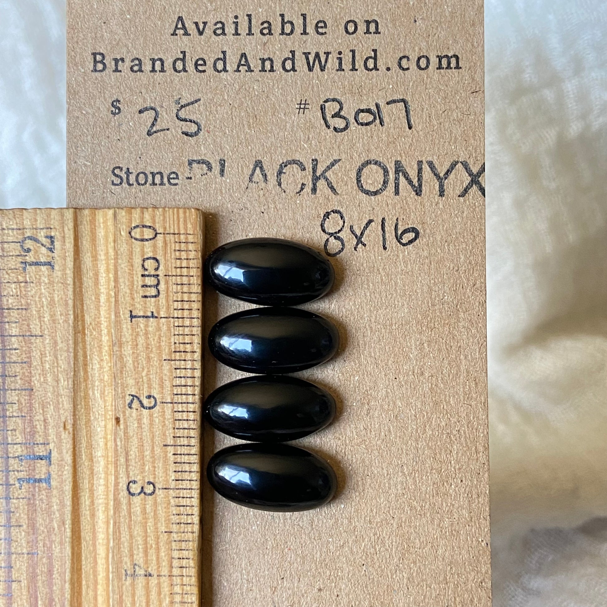 Black Onyx Cabochon - B017 312180C1-1070-4D3F-B87A-270BD4087BCC Brandedandwild.com