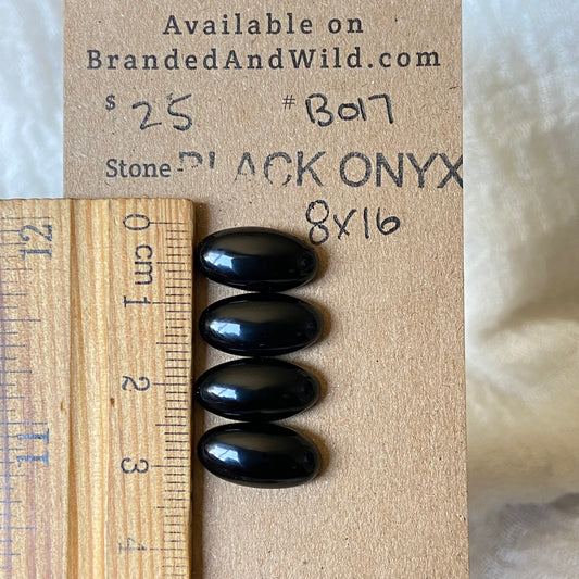 Black Onyx Cabochon - B017 312180C1-1070-4D3F-B87A-270BD4087BCC Brandedandwild.com