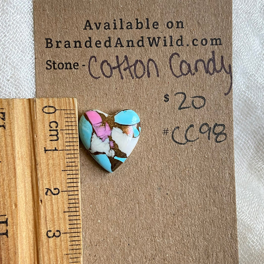 Cotton Candy Cabochon - CC98 313E5B5F-4C38-45EA-B1EC-6DA6A7A12557 Brandedandwild.com
