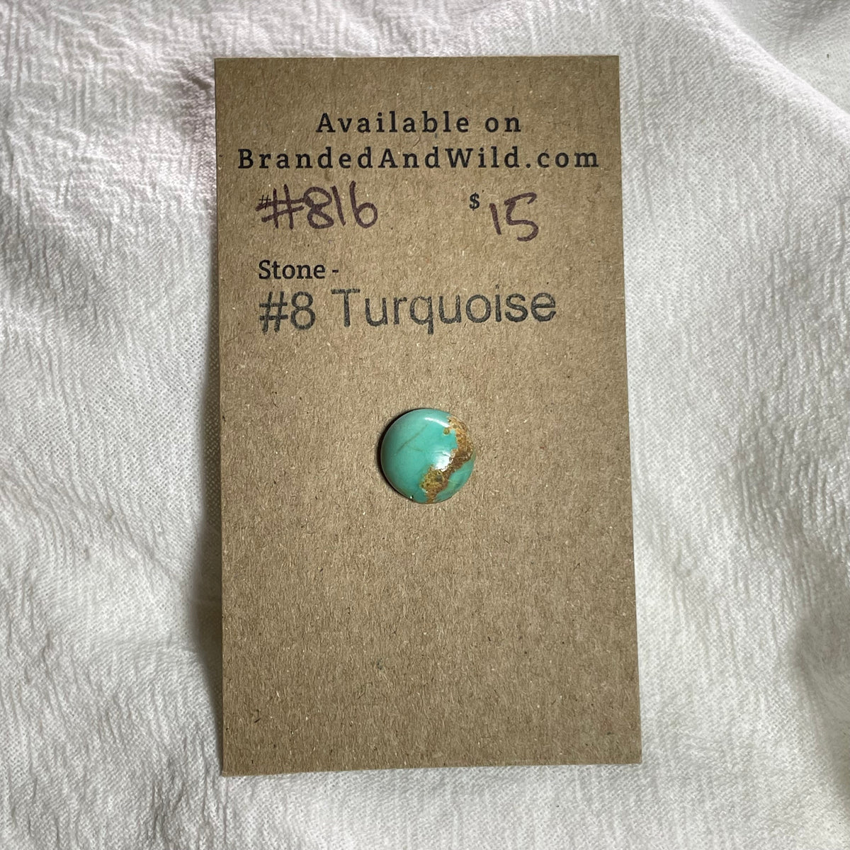 #8 Turquoise Cabochon - 816 314EB3B3-907F-4908-9D10-23322B43B4D4 Brandedandwild.com
