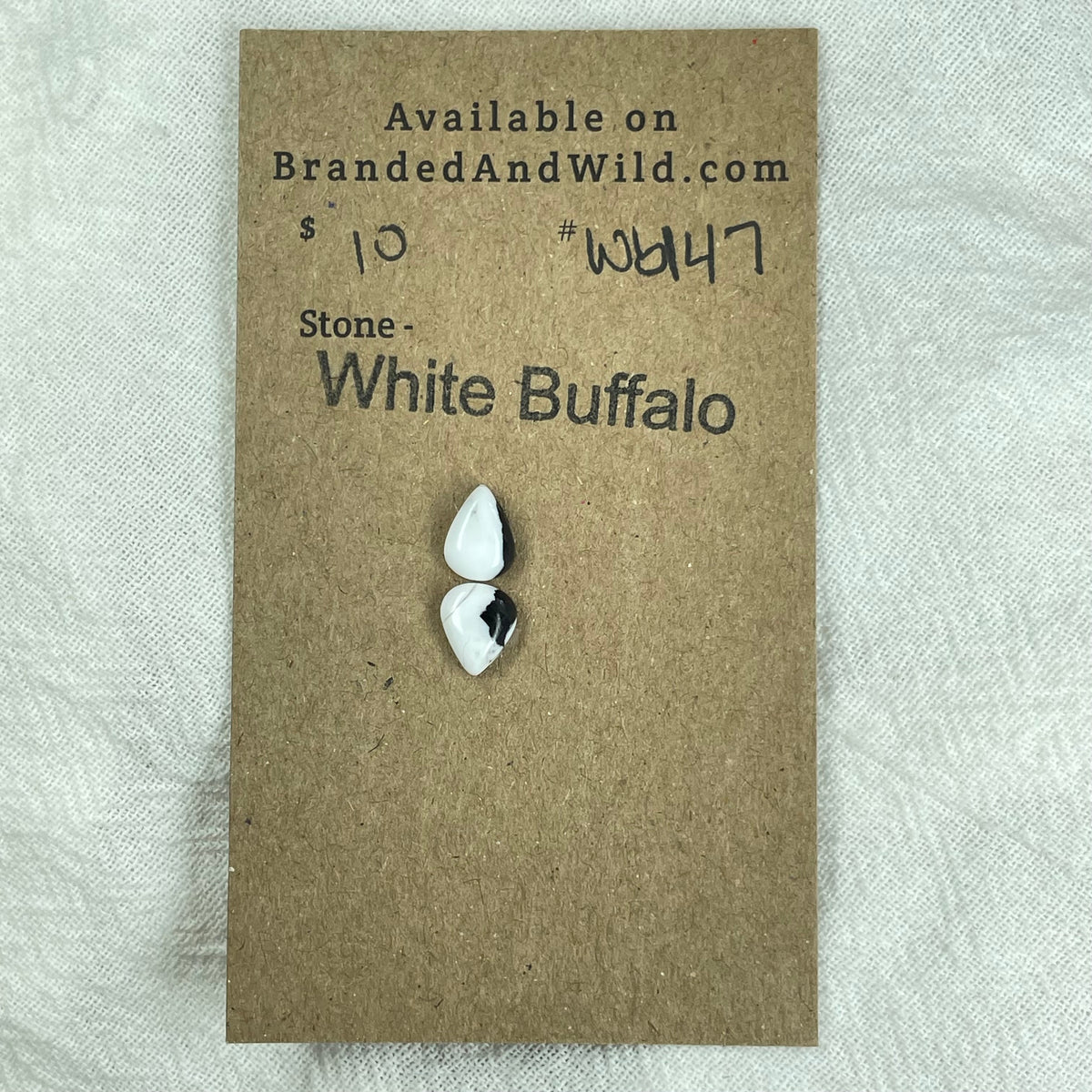 White Buffalo Cabochon - WB147 314F2B97-D43C-485B-A515-F0E6525EC09E Brandedandwild.com
