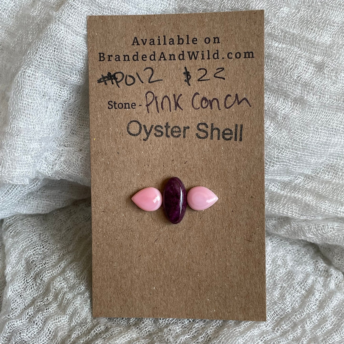 Pink Conch / Oyster Shell Cabochon - P012