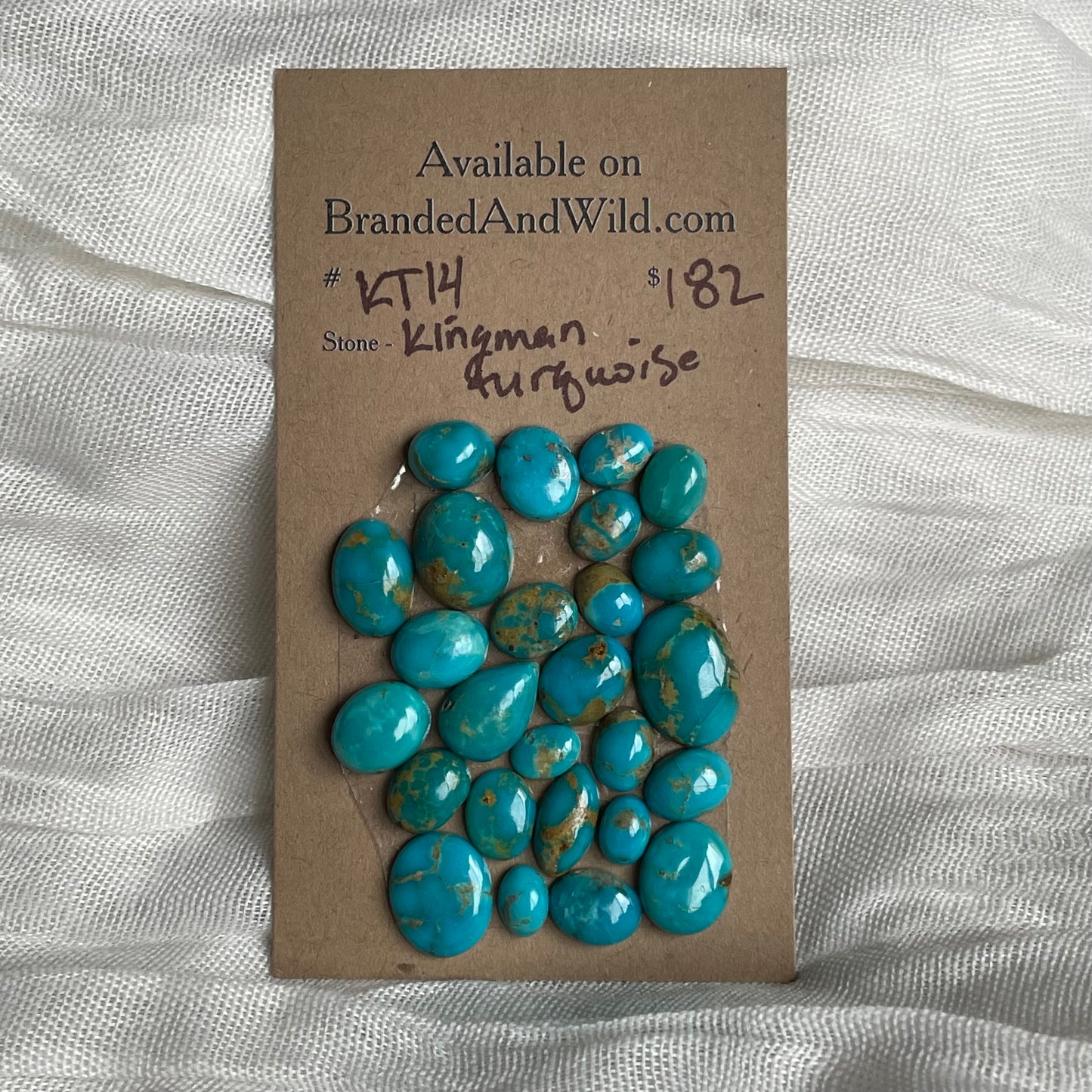 Kingman Turquoise Cabochon - KT14 315D4C24-CB24-4767-8968-27EA5298BB43 Brandedandwild.com
