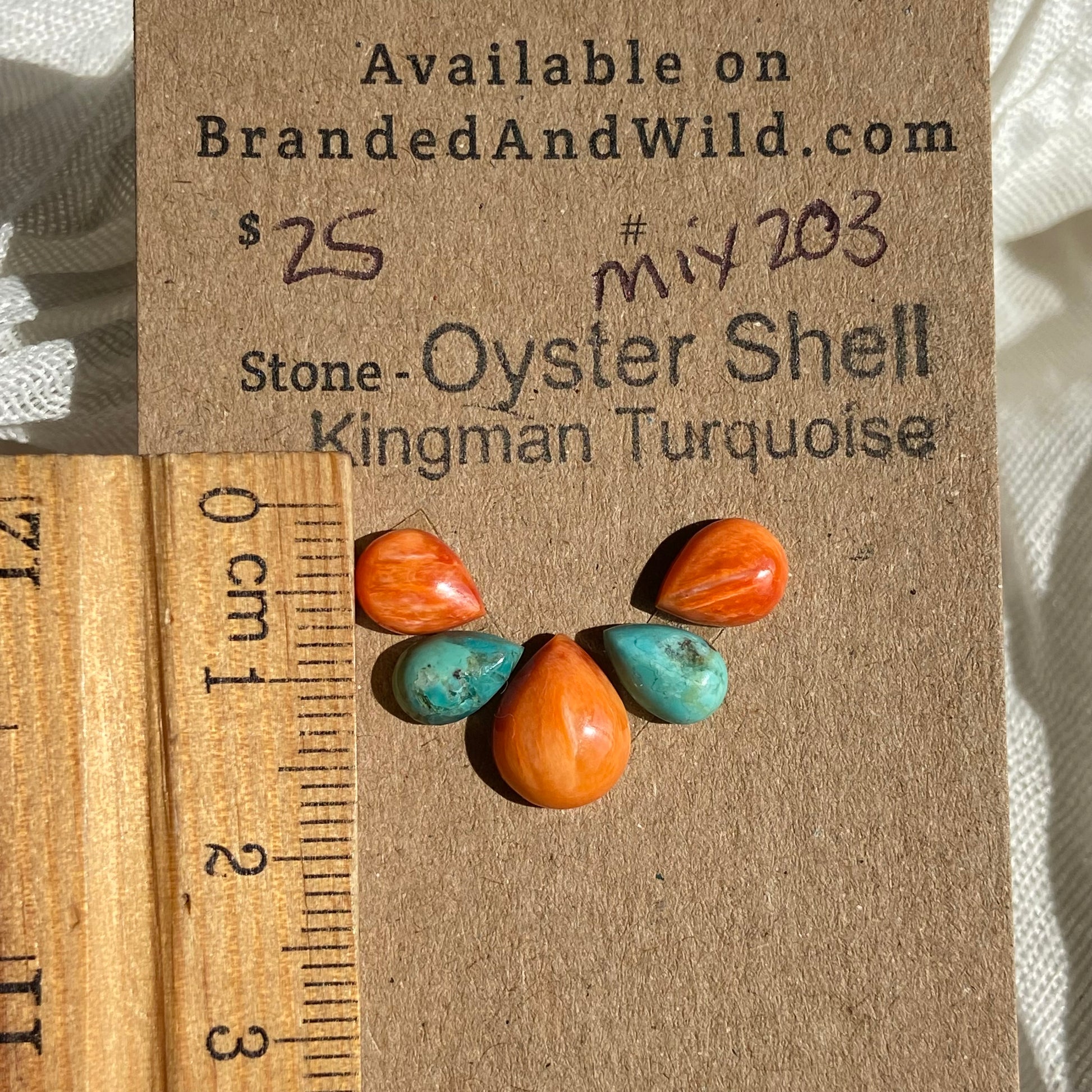Oystershell / Kingman Turquoise Cabochon - MIX203 3174312B-1AD0-44F6-B87F-52EA14BA2A51 Brandedandwild.com
