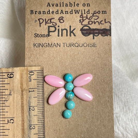 Pink Conch / Kingman Turquoise Cabochon - PK58 31759FB9-197C-464C-A7EE-C94CCCC3A841 Brandedandwild.com
