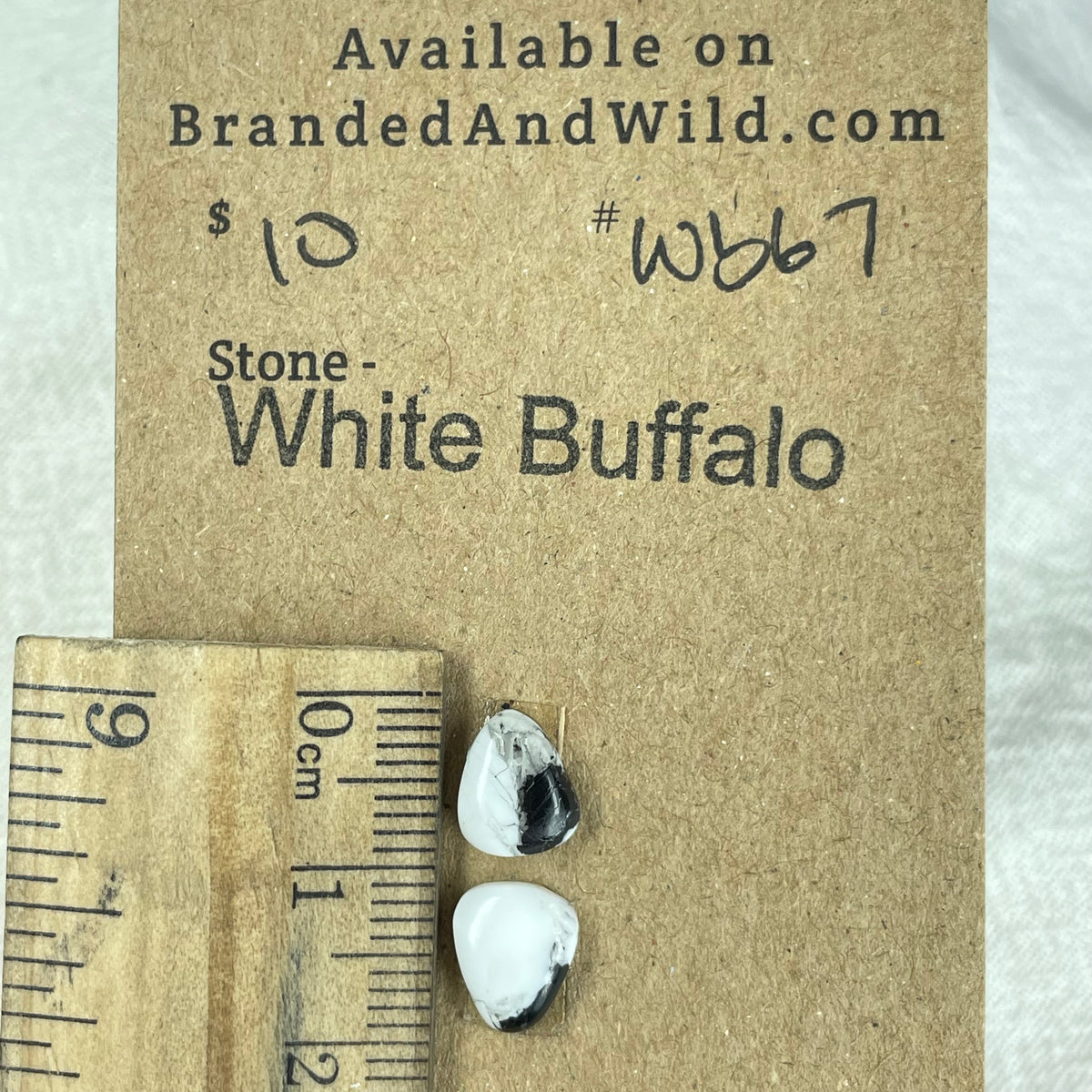 White Buffalo Cabochon - WB67 31789342-C797-4718-8C26-035C15E17AC4 Brandedandwild.com