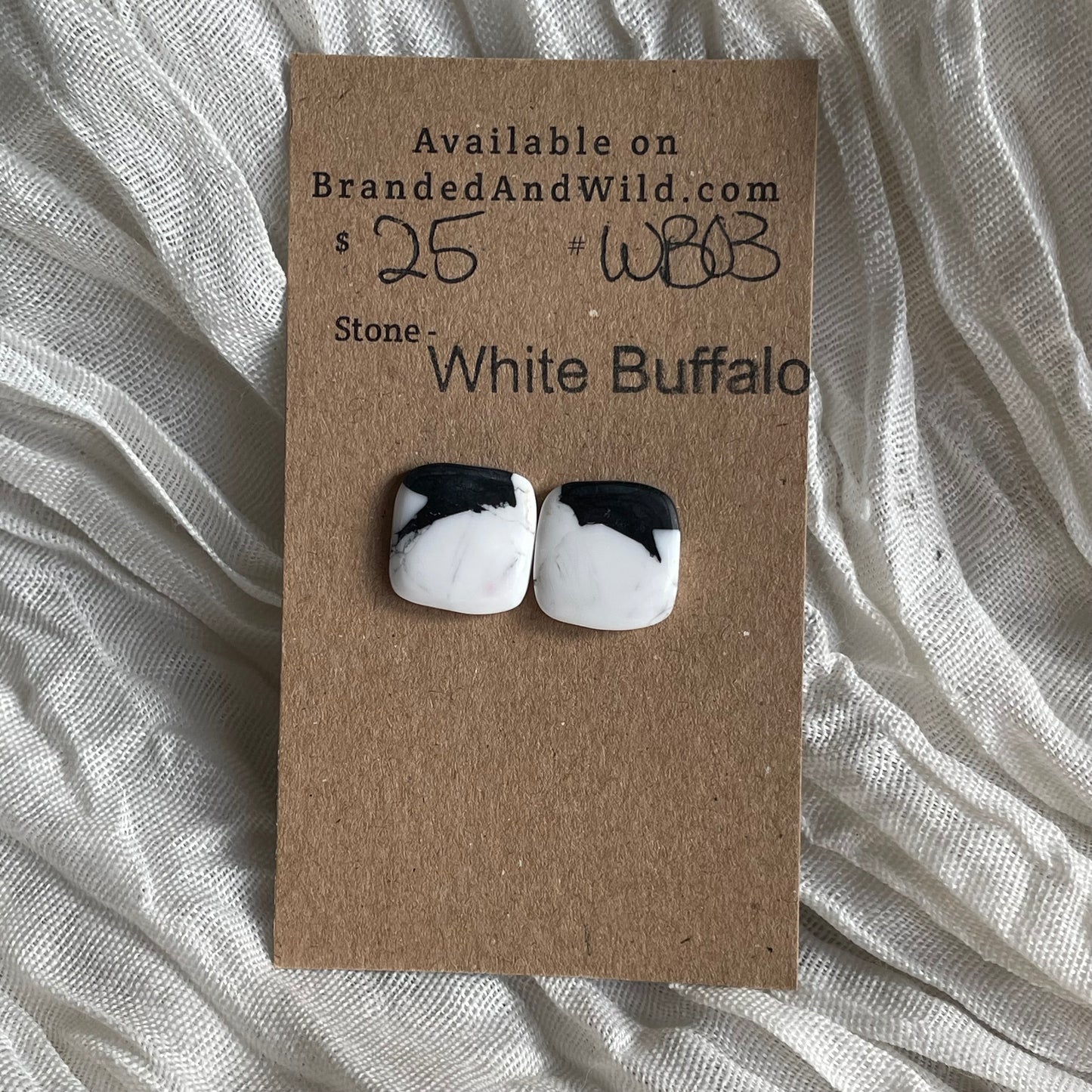 White Buffalo Cabochon - WB03 3188A9C2-4F26-414B-BD2B-1F7C1559EE1D Brandedandwild.com