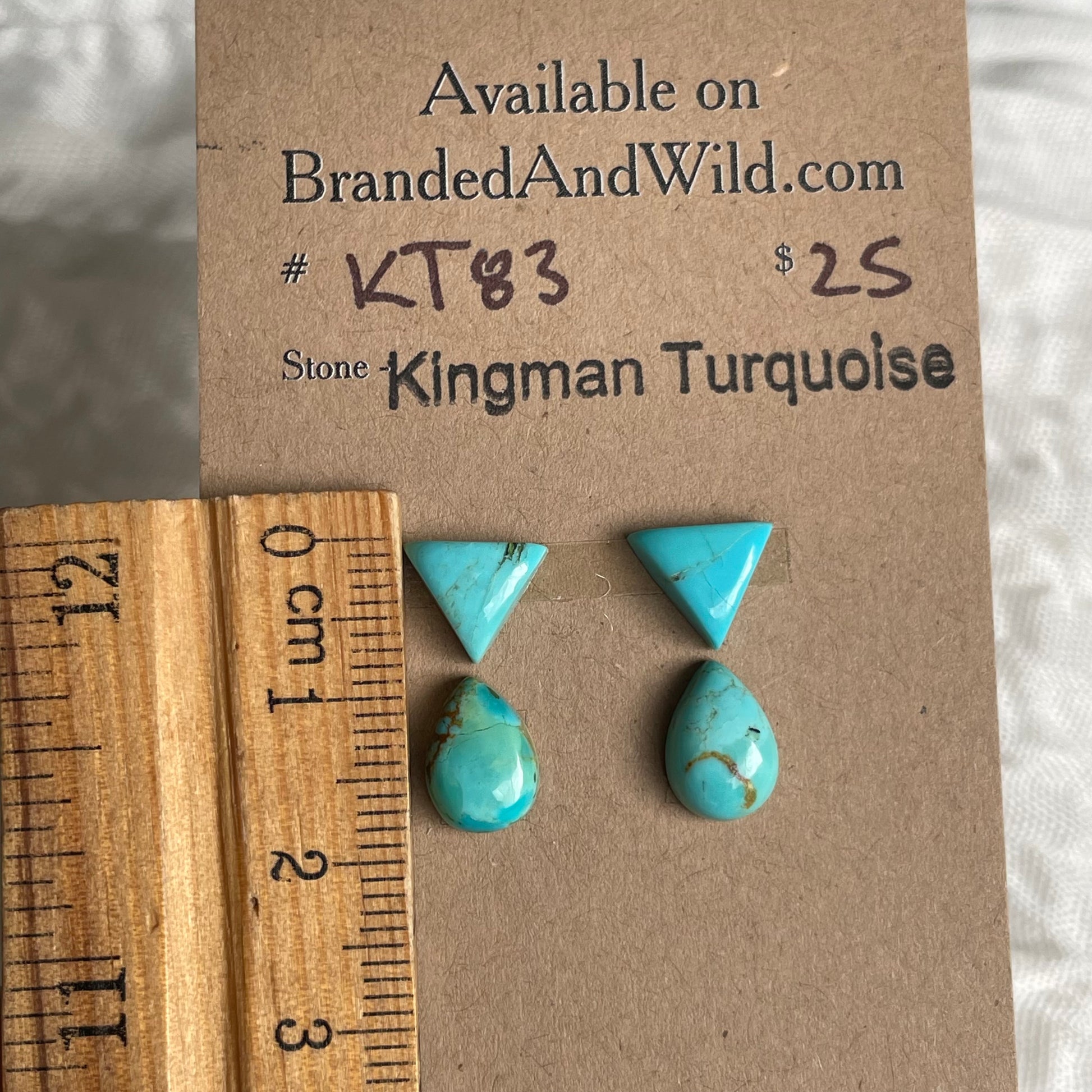 Kingman Turquoise Cabochon - KT83 319C25AE-3B19-4BEA-8680-4573012A9132 Brandedandwild.com