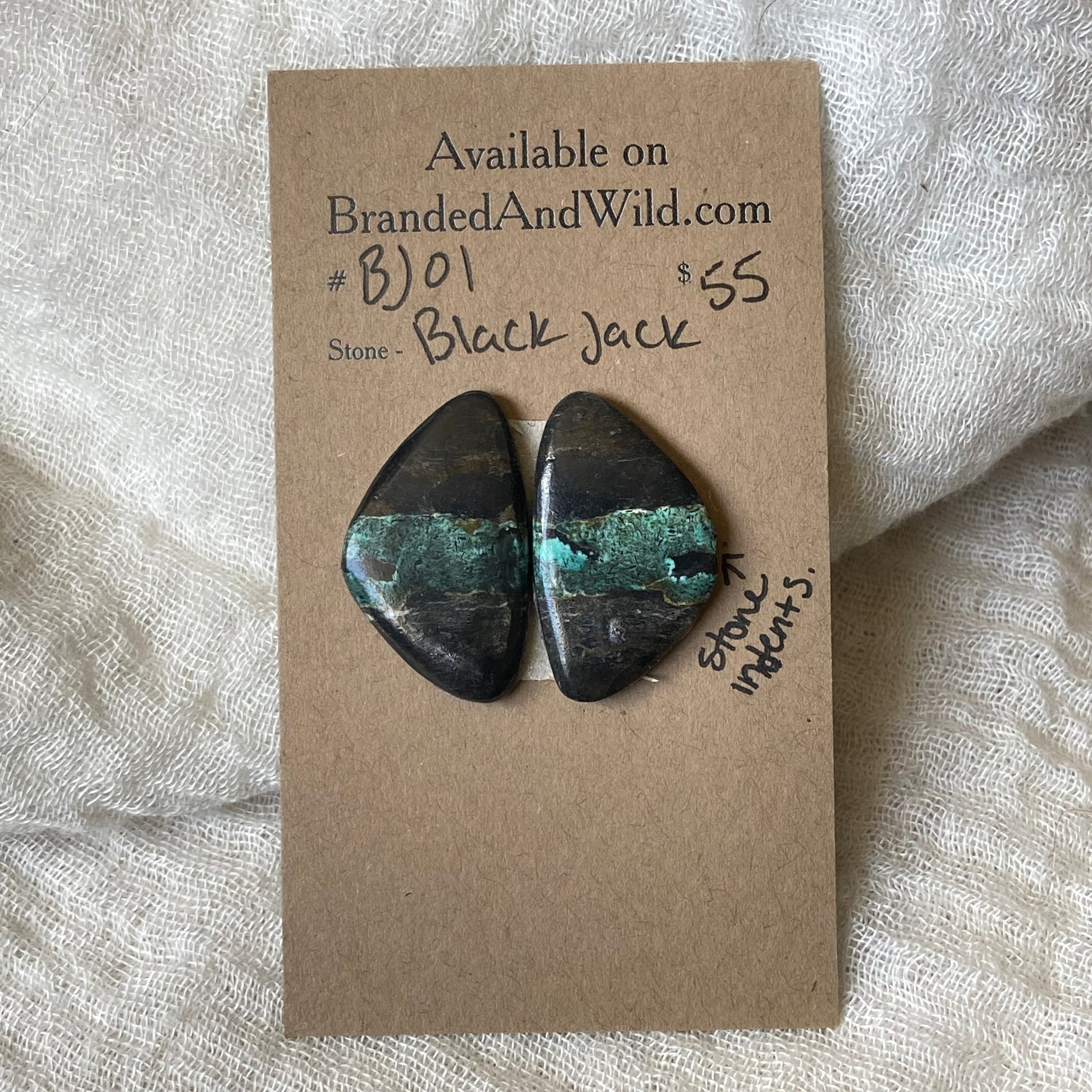 Black Jack Cabochon - BJ01 31D9187E-0A71-4012-A6A6-844A61FA15DA Brandedandwild.com