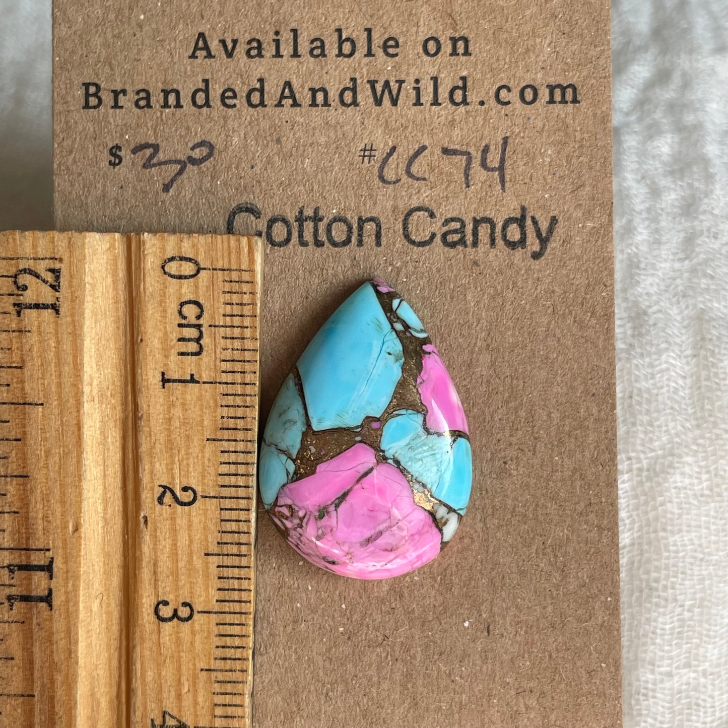 Cotton Candy Cabochon - CC74 31E67644-3C41-49DE-85C0-06A4B8D1F287 Brandedandwild.com