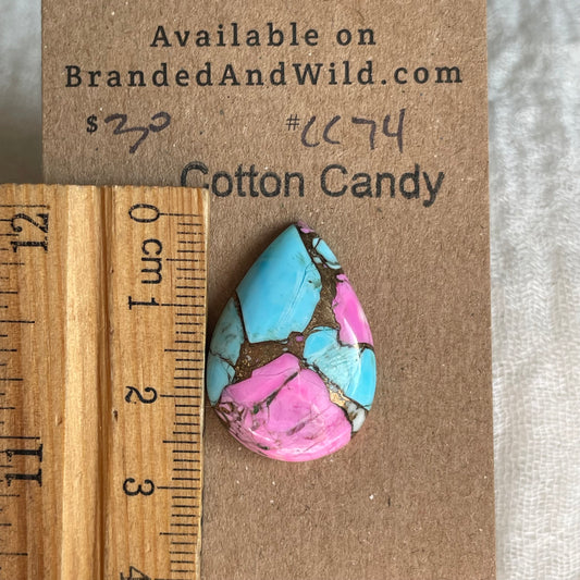 Cotton Candy Cabochon - CC74 31E67644-3C41-49DE-85C0-06A4B8D1F287 Brandedandwild.com