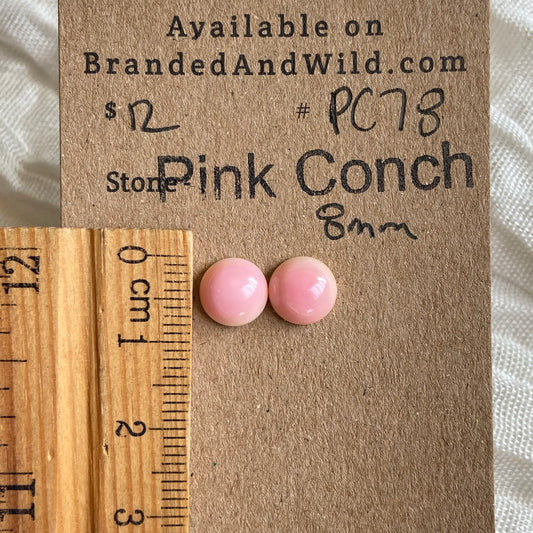 Pink Conch Cabochon - PC78 32082D88-20E3-49E8-AC89-1A1B0A5FDE01 Brandedandwild.com