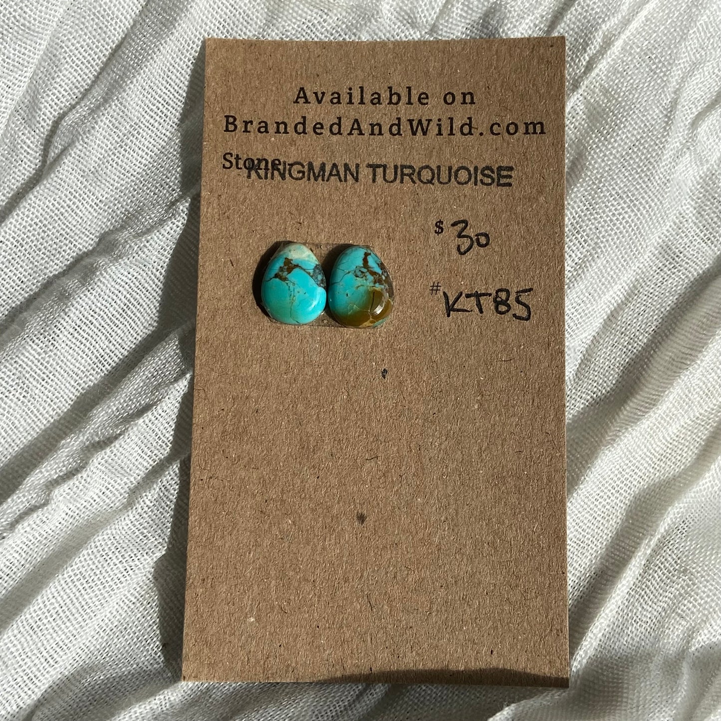 Kingman Turquoise Cabochon - KT85 320B88A6-A971-4240-B513-C03B534609C7 Brandedandwild.com