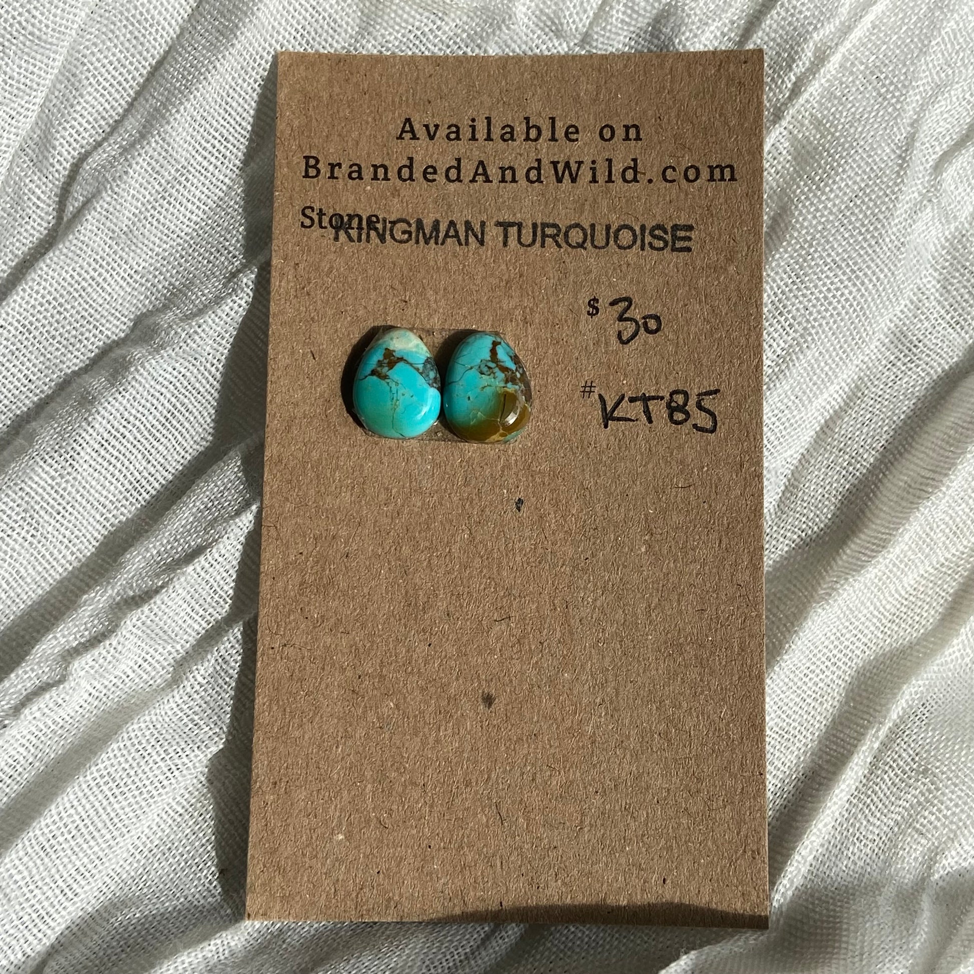 Kingman Turquoise Cabochon - KT85 320B88A6-A971-4240-B513-C03B534609C7 Brandedandwild.com