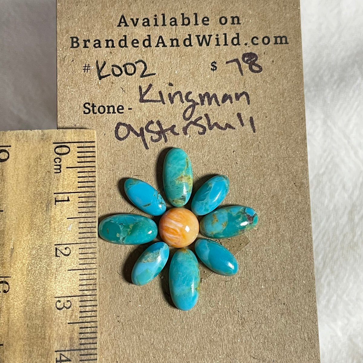 Kingman Turquoise / Oyster Shell Cabochon - KO02