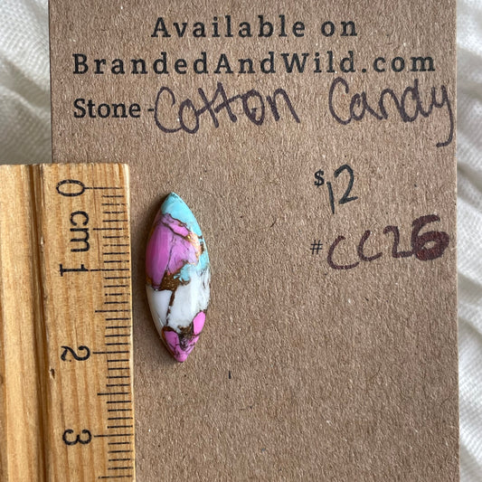Cotton Candy Cabochon - CC26 323D62BB-E7AB-4434-99C1-D4642AC58E4F Brandedandwild.com