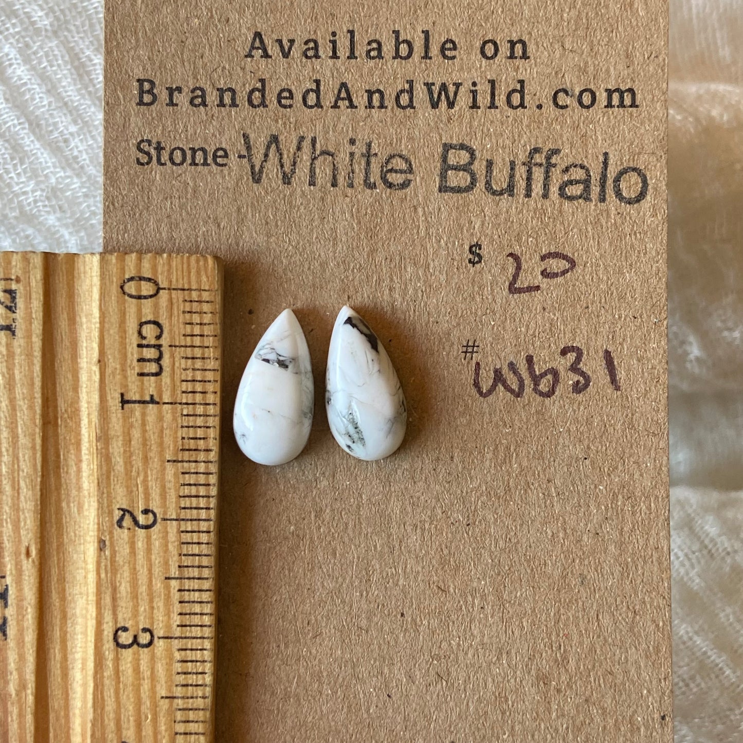 White Buffalo Cabochon - WB31
