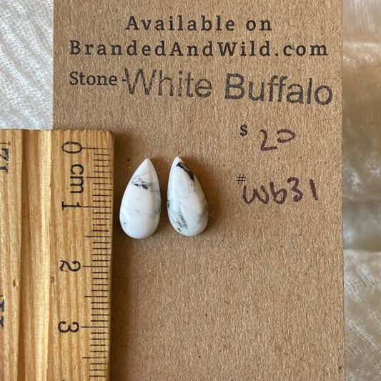 White Buffalo Cabochon - WB31