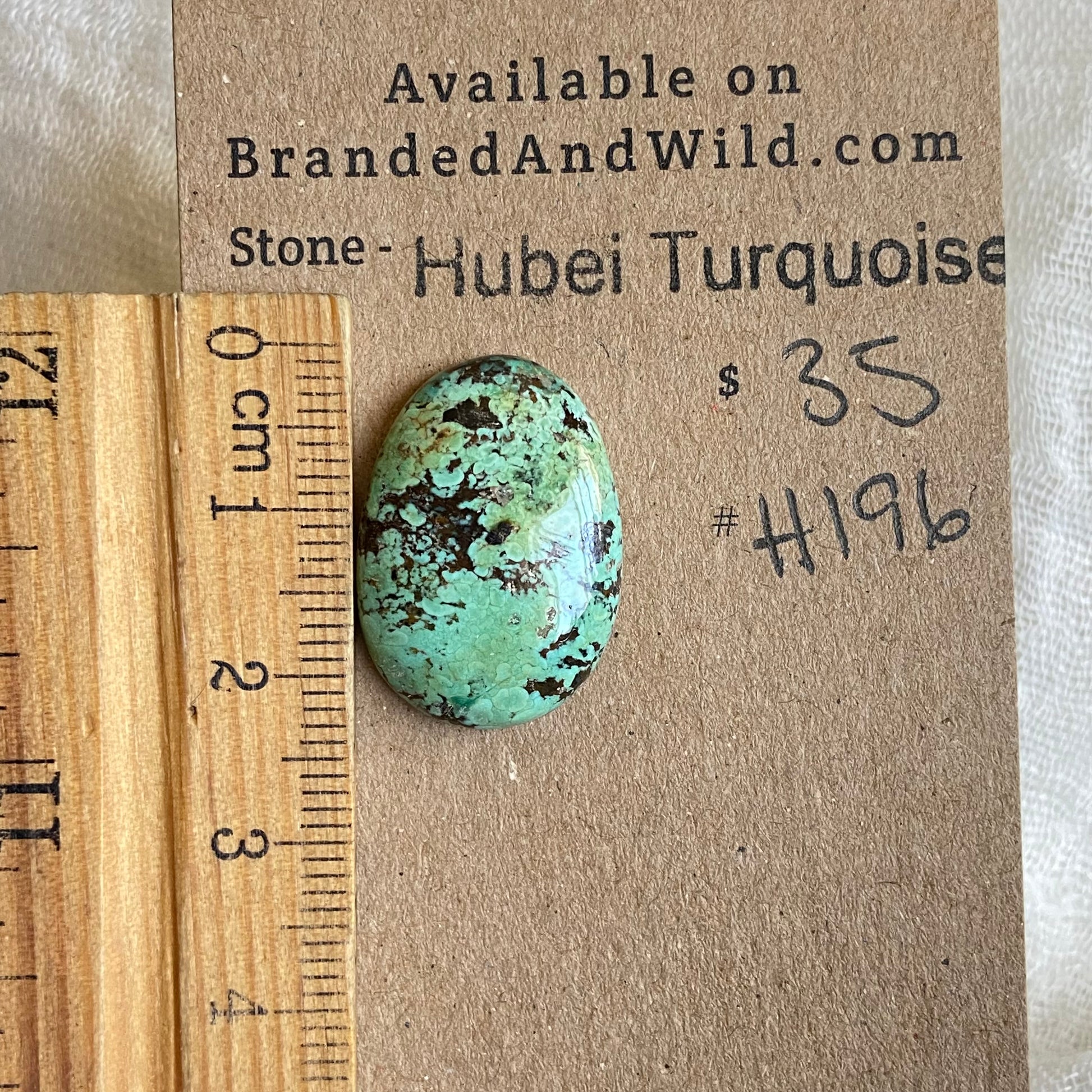 Hubei Turquoise Cabochon - H196 325A95B0-DD81-437E-9109-A90E5D8F88C8 Brandedandwild.com