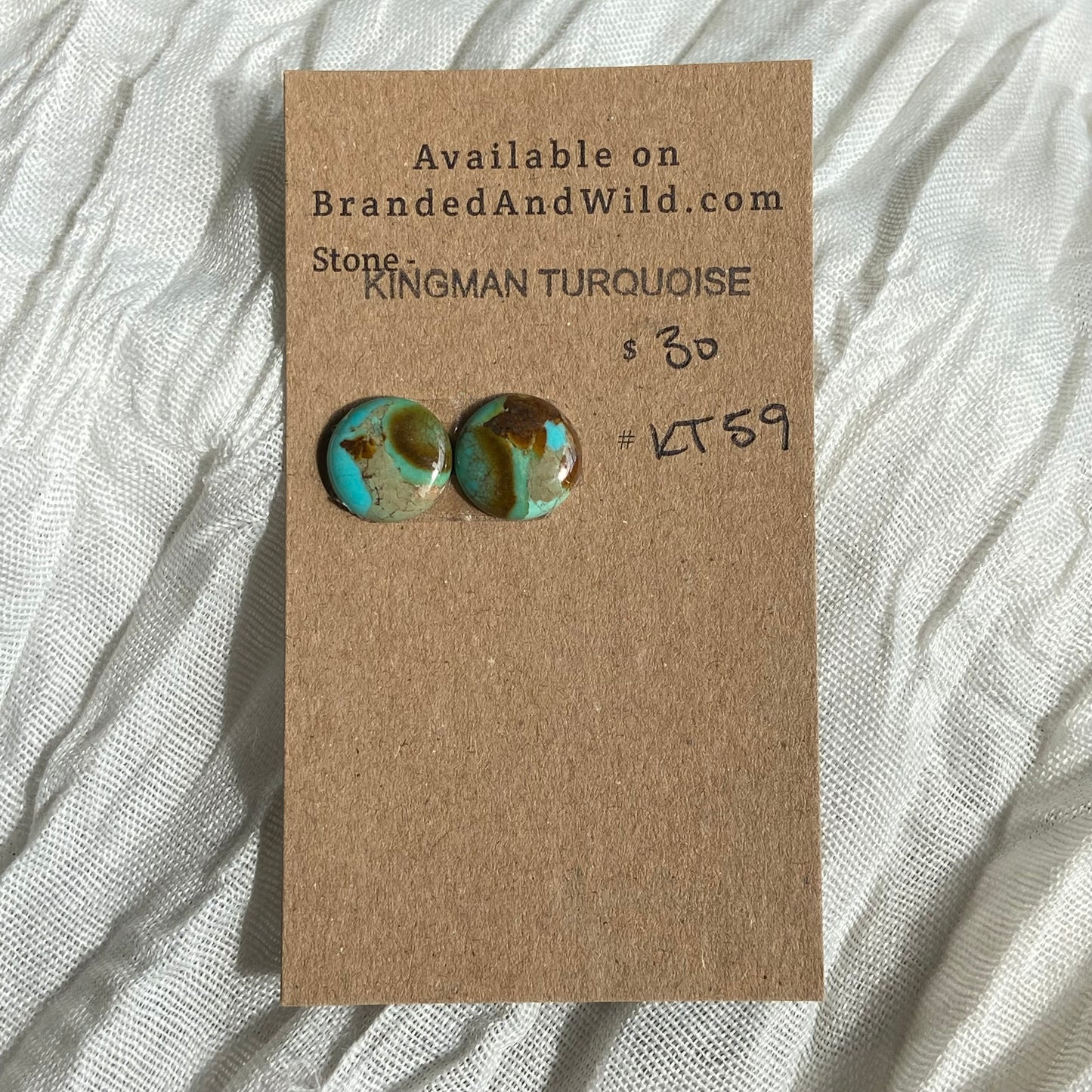 Kingman Turquoise Cabochon - KT59 326B25D7-36AB-4ABC-B22B-C150F0F95275 Brandedandwild.com