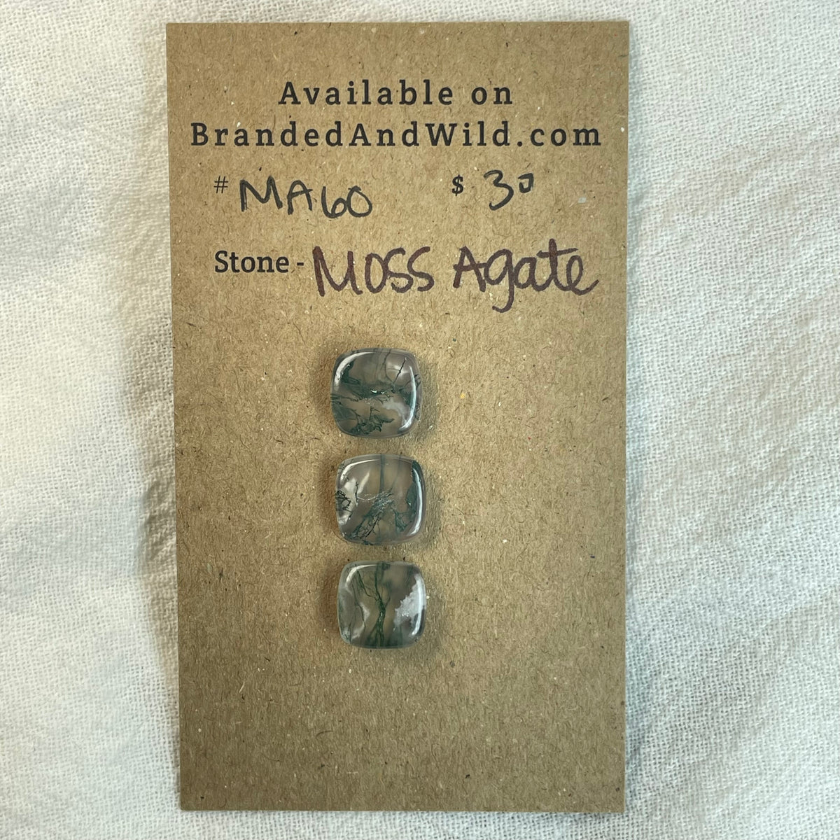 Moss Agate Cabochon - MA60 327DA5DD-8BC9-4A1B-B650-F87BC7B9E29D Brandedandwild.com