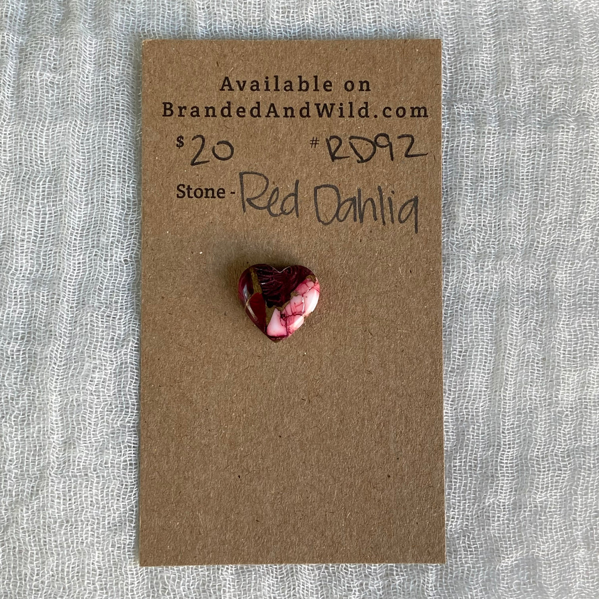 Red Dahlia Cabochon - RD92