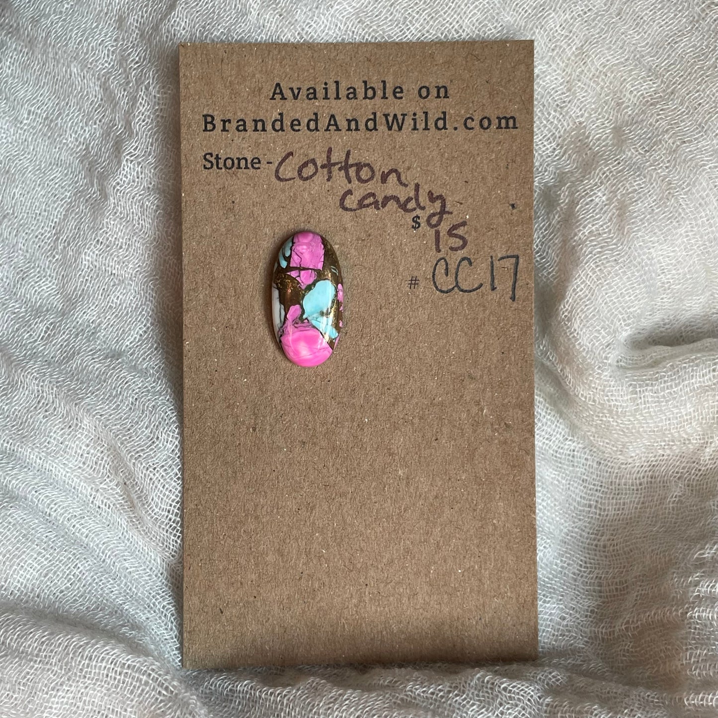 Cotton Candy Cabochon - CC17 32852380-80CA-415D-AFAA-B2B054F47BC2 Brandedandwild.com