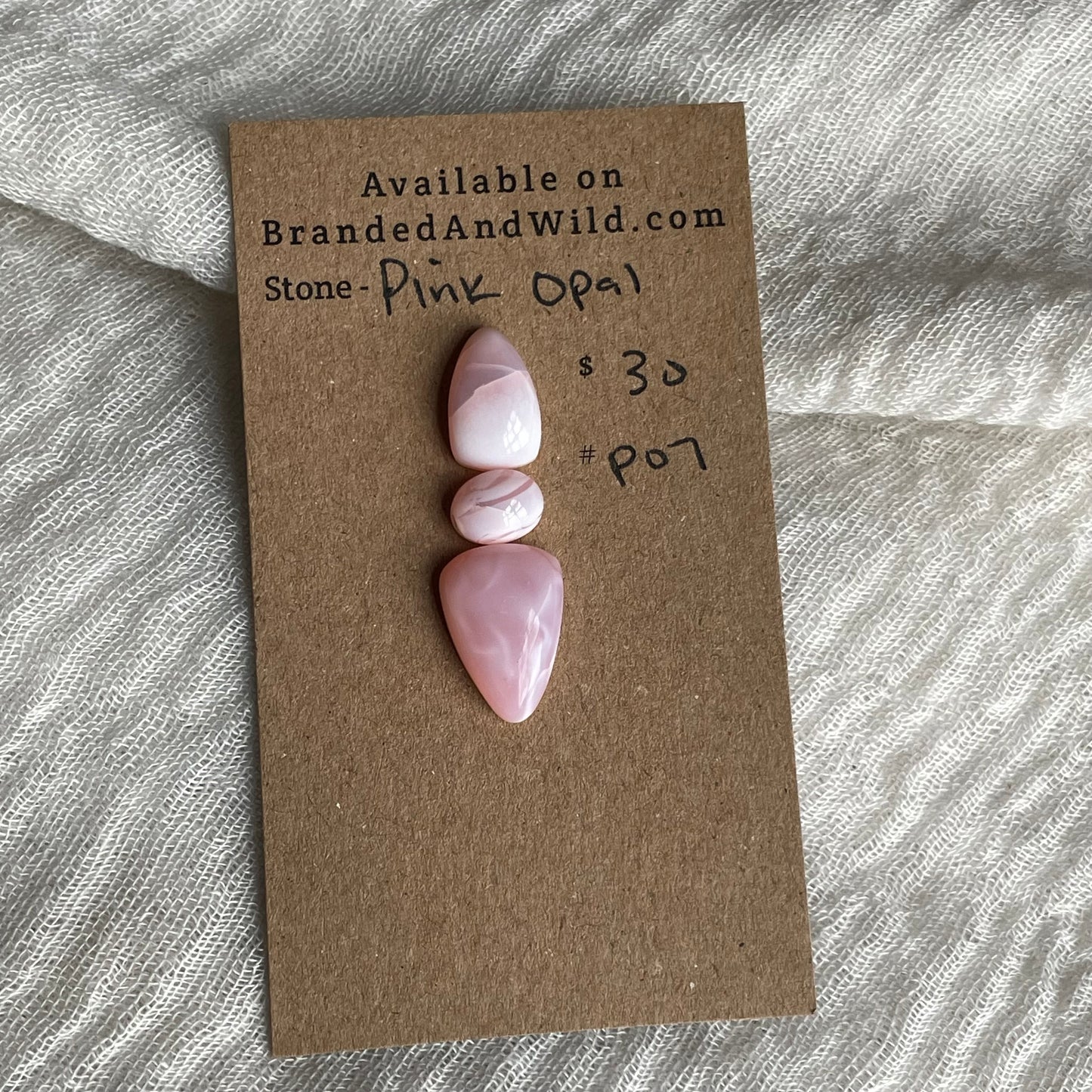 Pink Opal cabochon - P07 32858029-B845-4F9C-B02A-52EB67685941 Brandedandwild.com