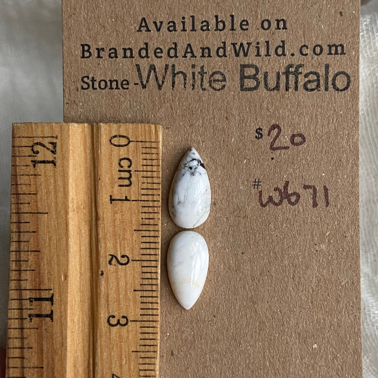 White Buffalo Cabochon - WB71