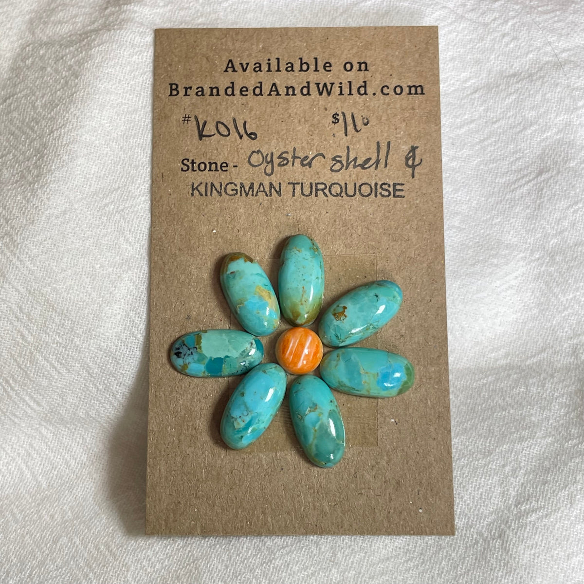 Kingman Turquoise / Oyster Shell Cabochon - KO16