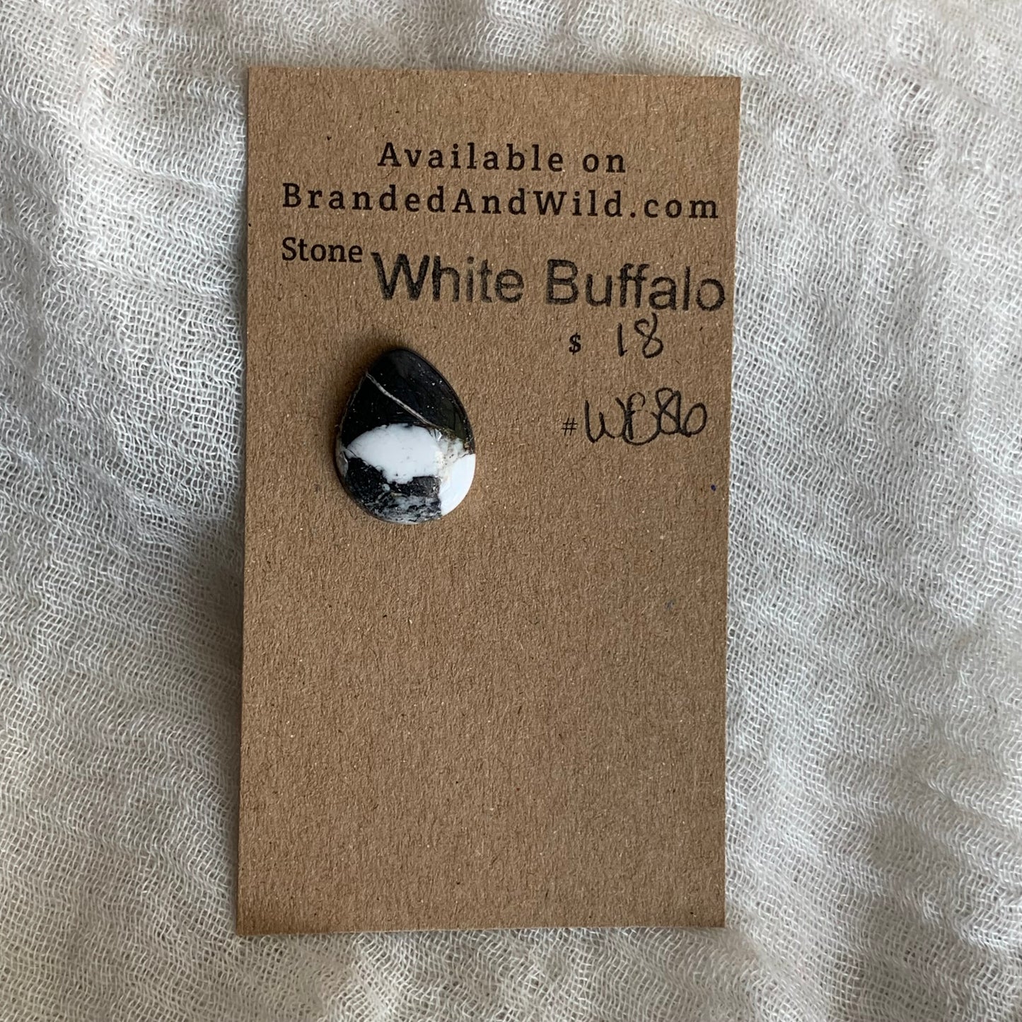 White Buffalo Cabochon - WB86
