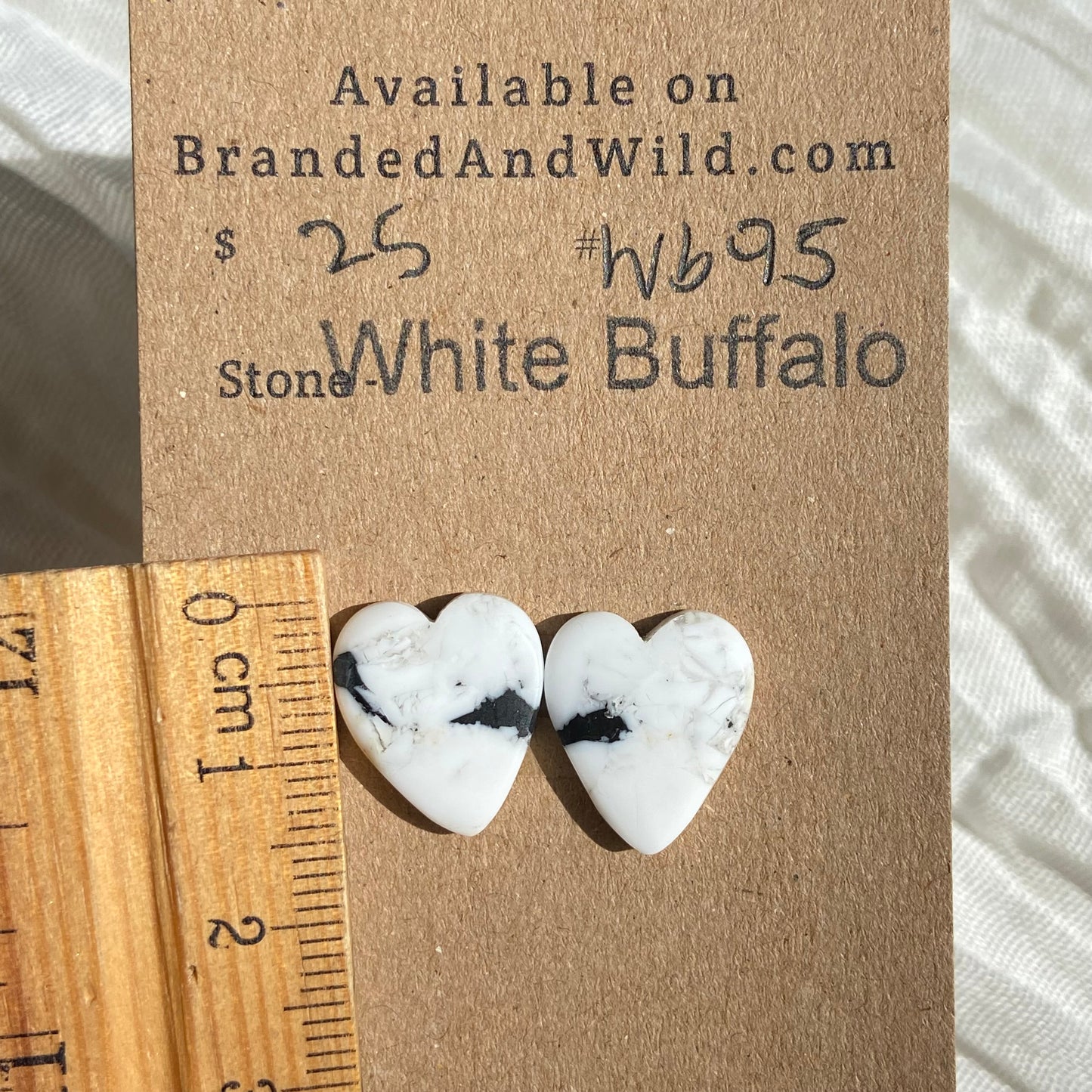 White Buffalo Cabochon - WB95 32C420CF-603E-4E2B-A6CD-BBD19FA56440 Brandedandwild.com