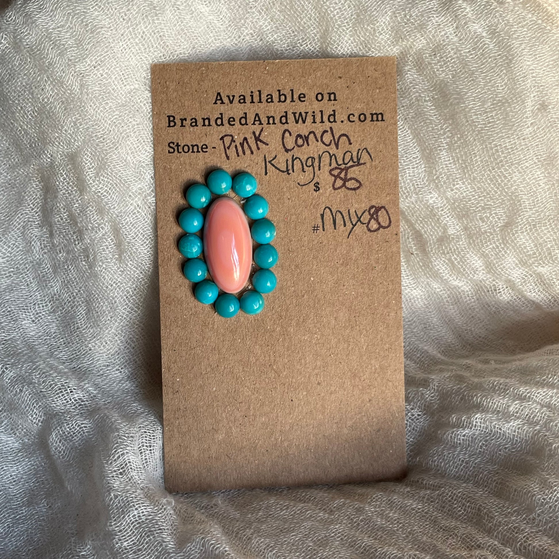 Turquoise / Pink Conch Cabochon - MIX80 330A8725-4900-4F0A-99F4-7F84F0CAF918 Brandedandwild.com